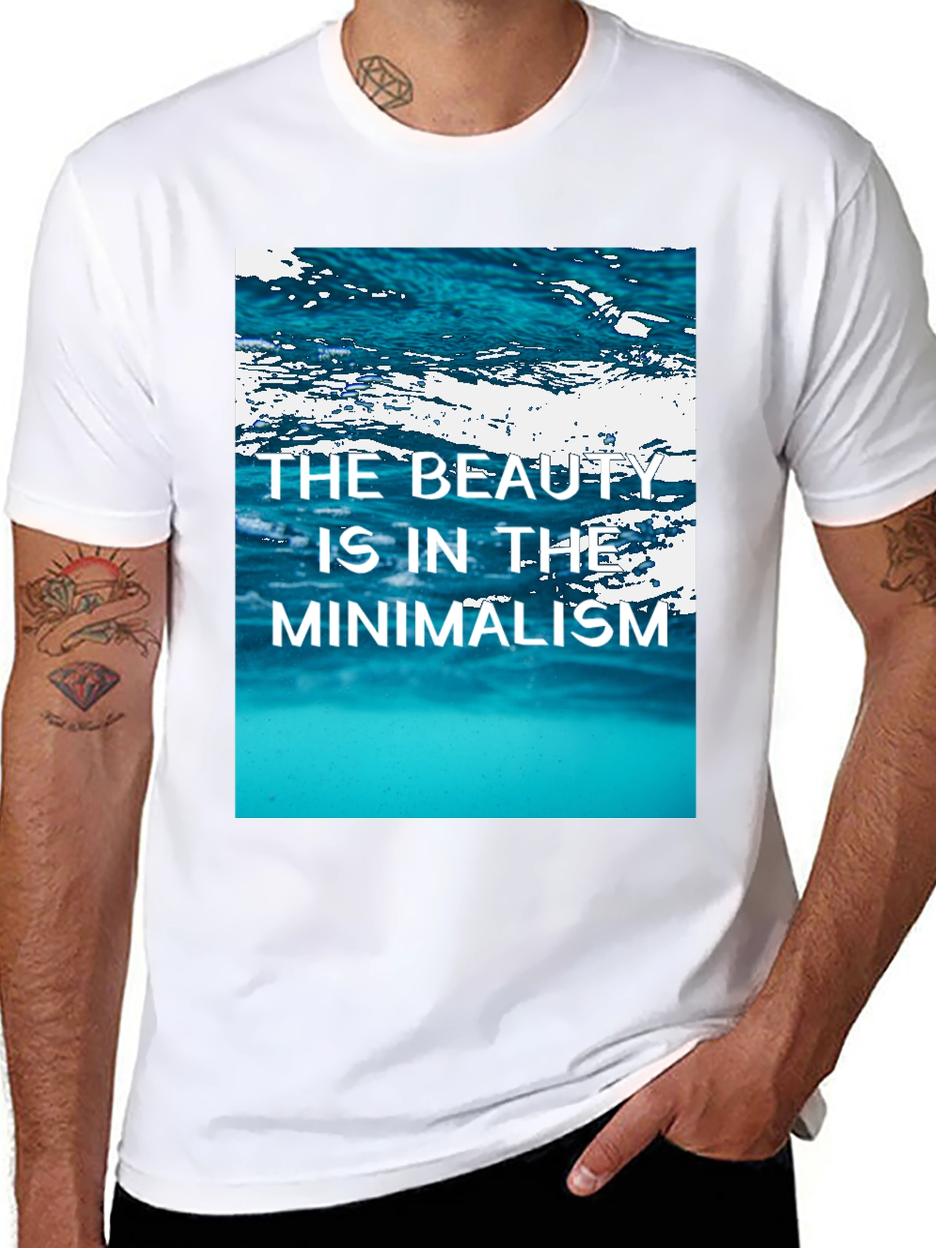 Black Minimalism T-Shirt - Beauty in Simplicity view 8