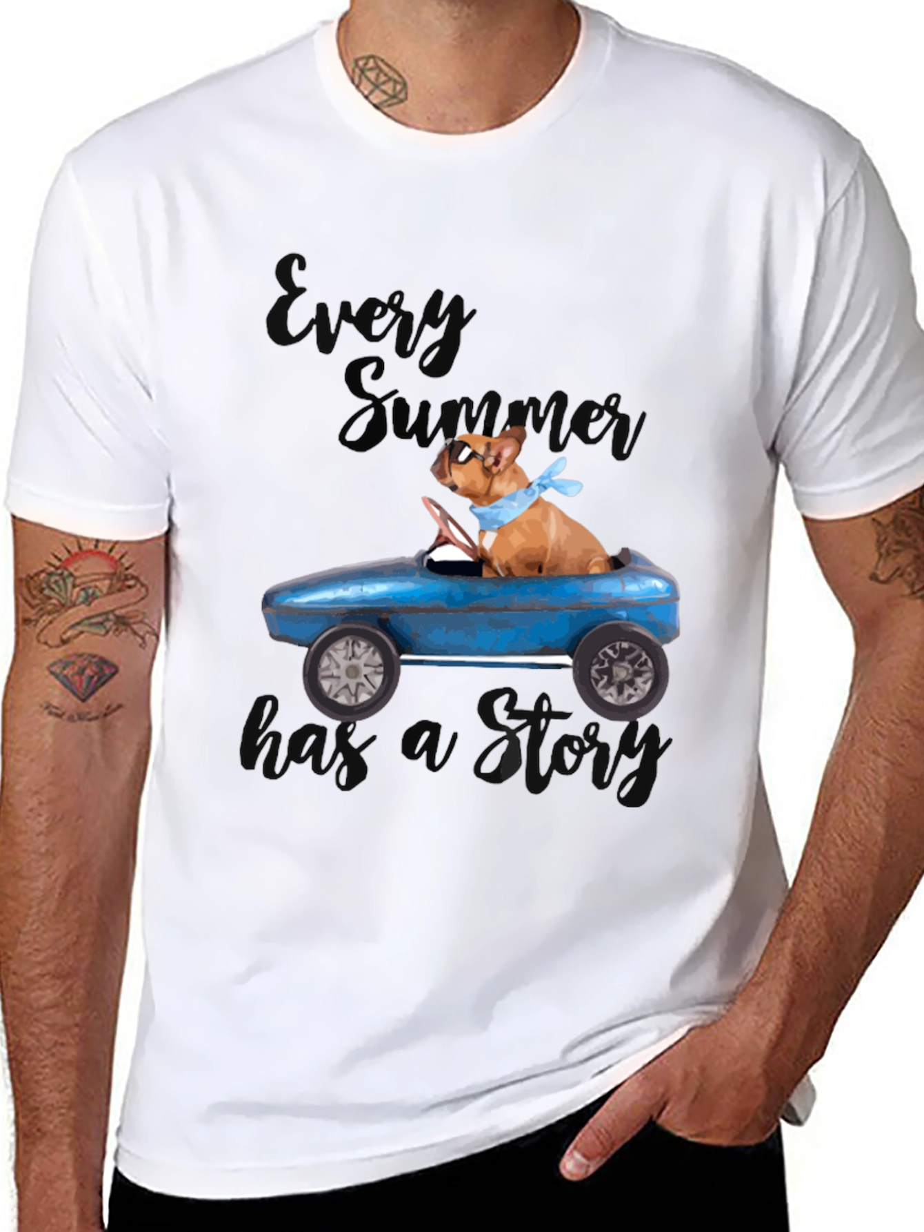 Black Dog Driving Car Graphic T-Shirt view 8