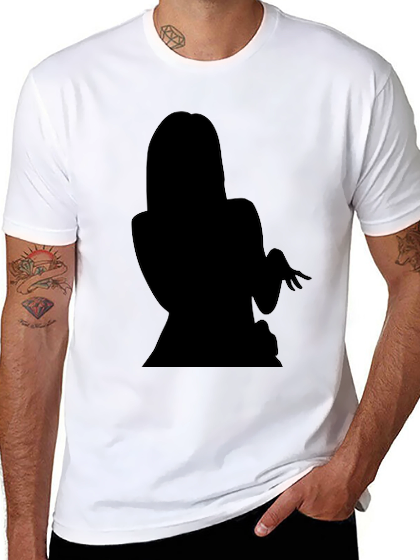 Black Black Silhouette Graphic Tee - Modern Fit view 8