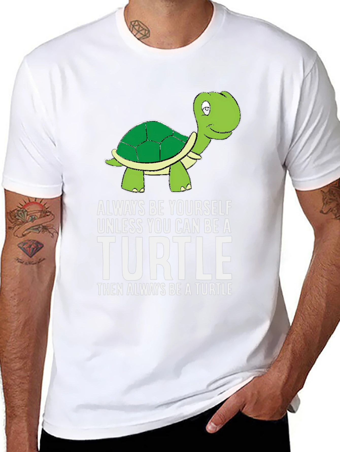 Black Turtle Humor T-Shirt: Be Yourself Unless You Can Be a Turtle view 8