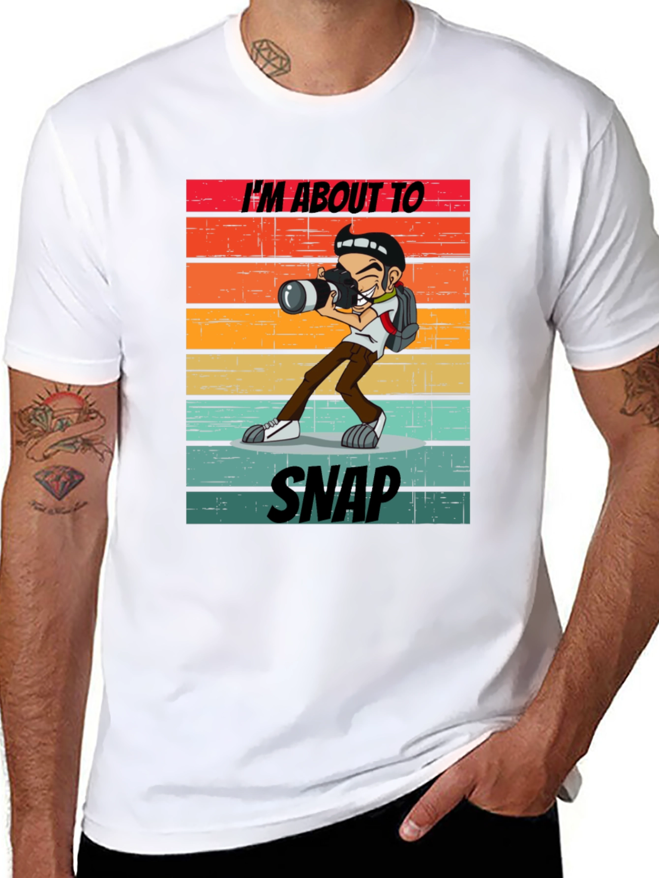 Black I'm About to Snap Photographer T-Shirt view 8