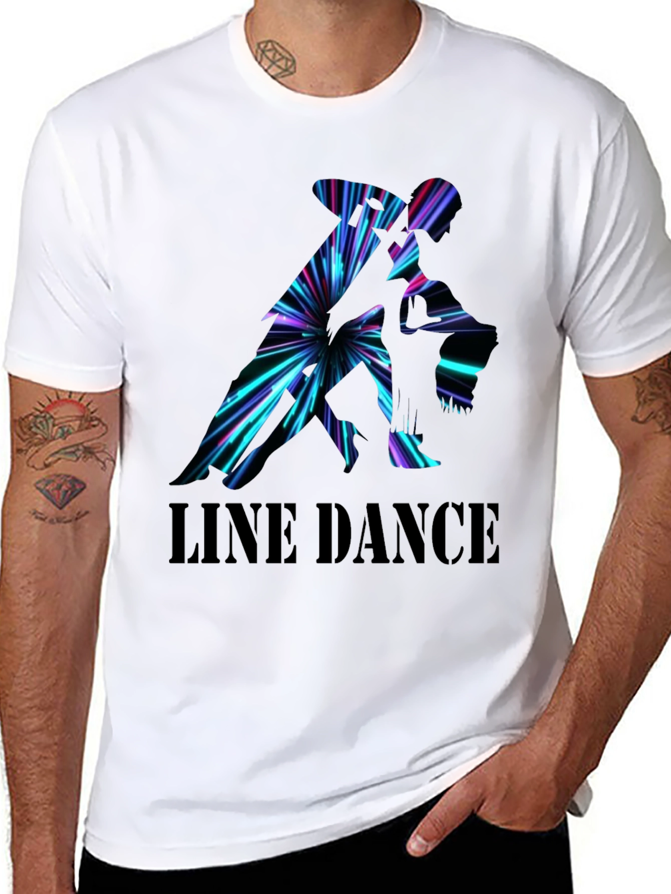 Black Line Dance Graphic Tee view 8