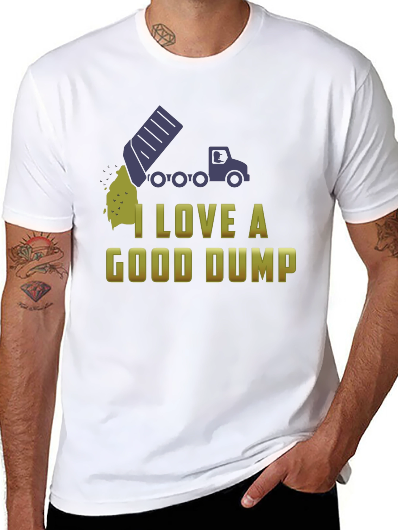 Black I Love a Good Dump Truck T-Shirt - Fun Novelty Tee view 8