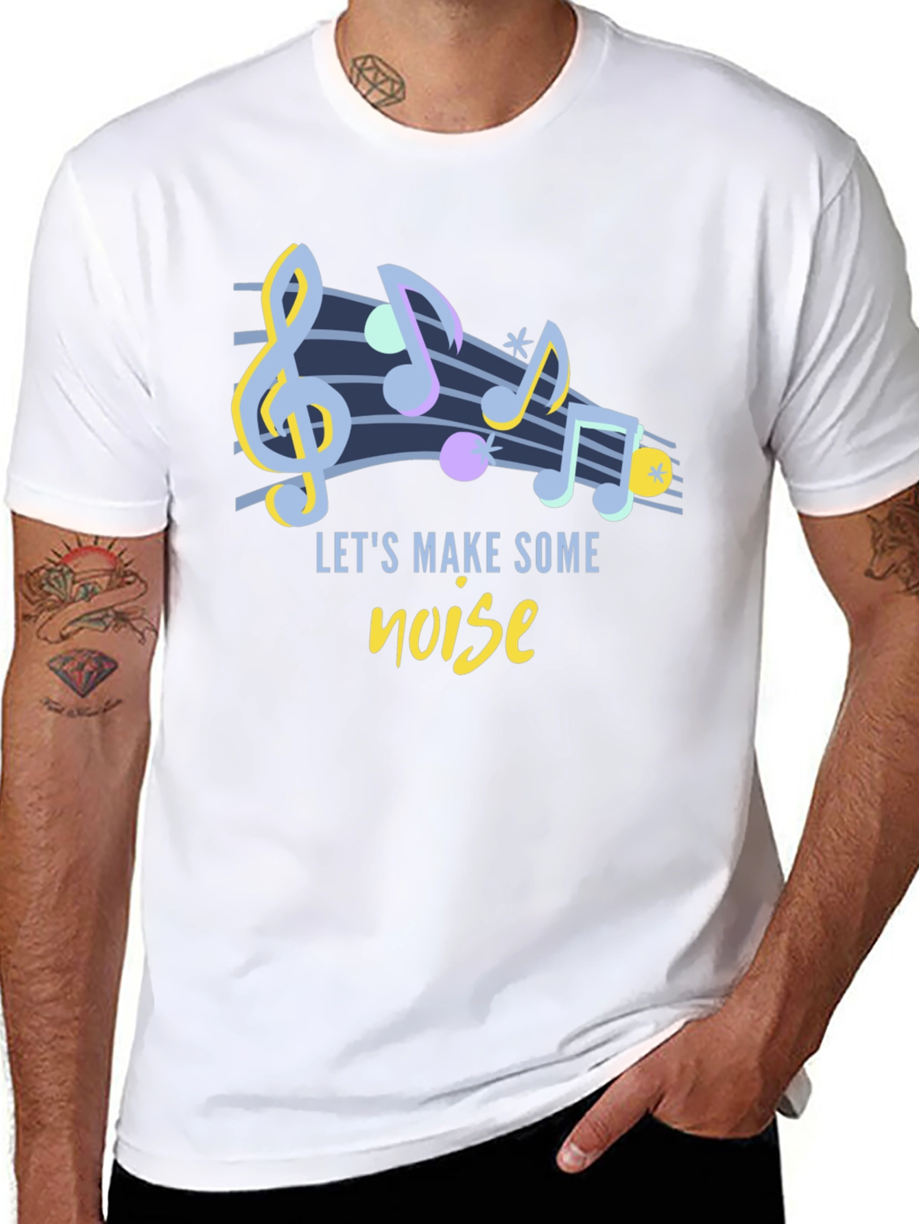 Black Musical 'Let's Make Some Noise' Graphic Tee view 8
