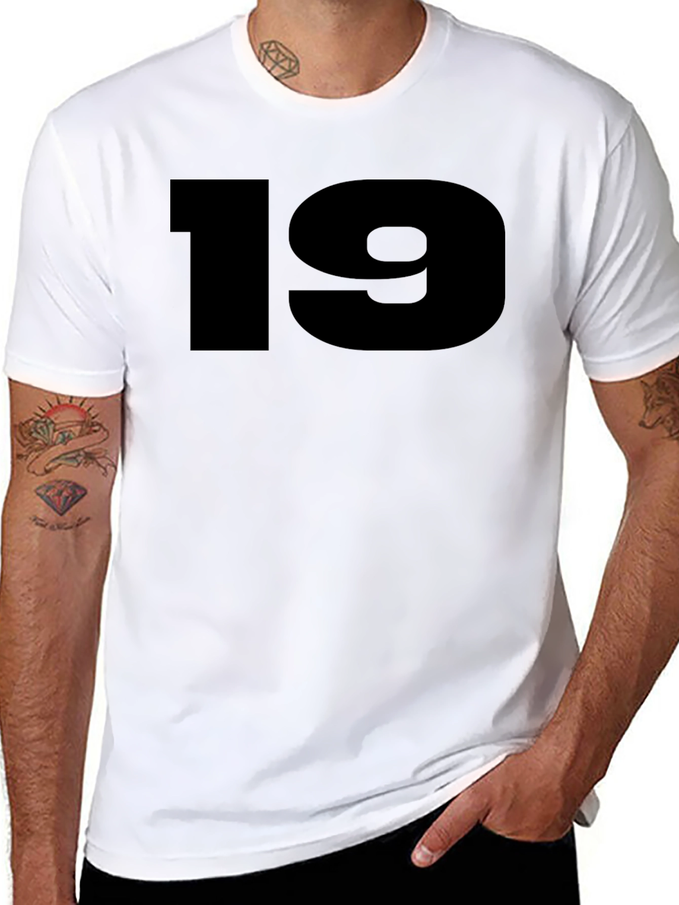 Black Bold 19 Graphic Tee - Classic Black T-Shirt view 8