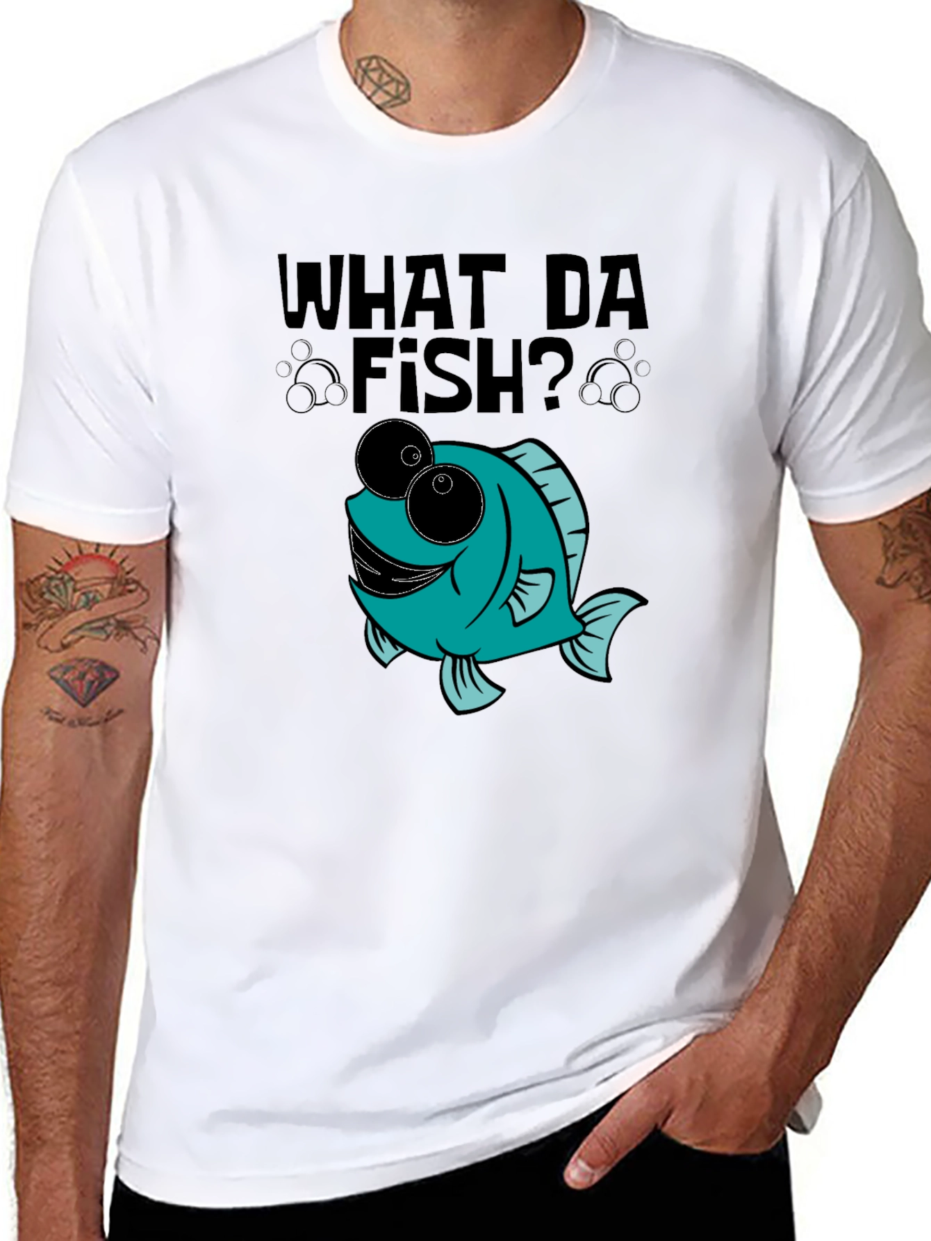 What Da Fish? Novelty Graphic Tee - 8