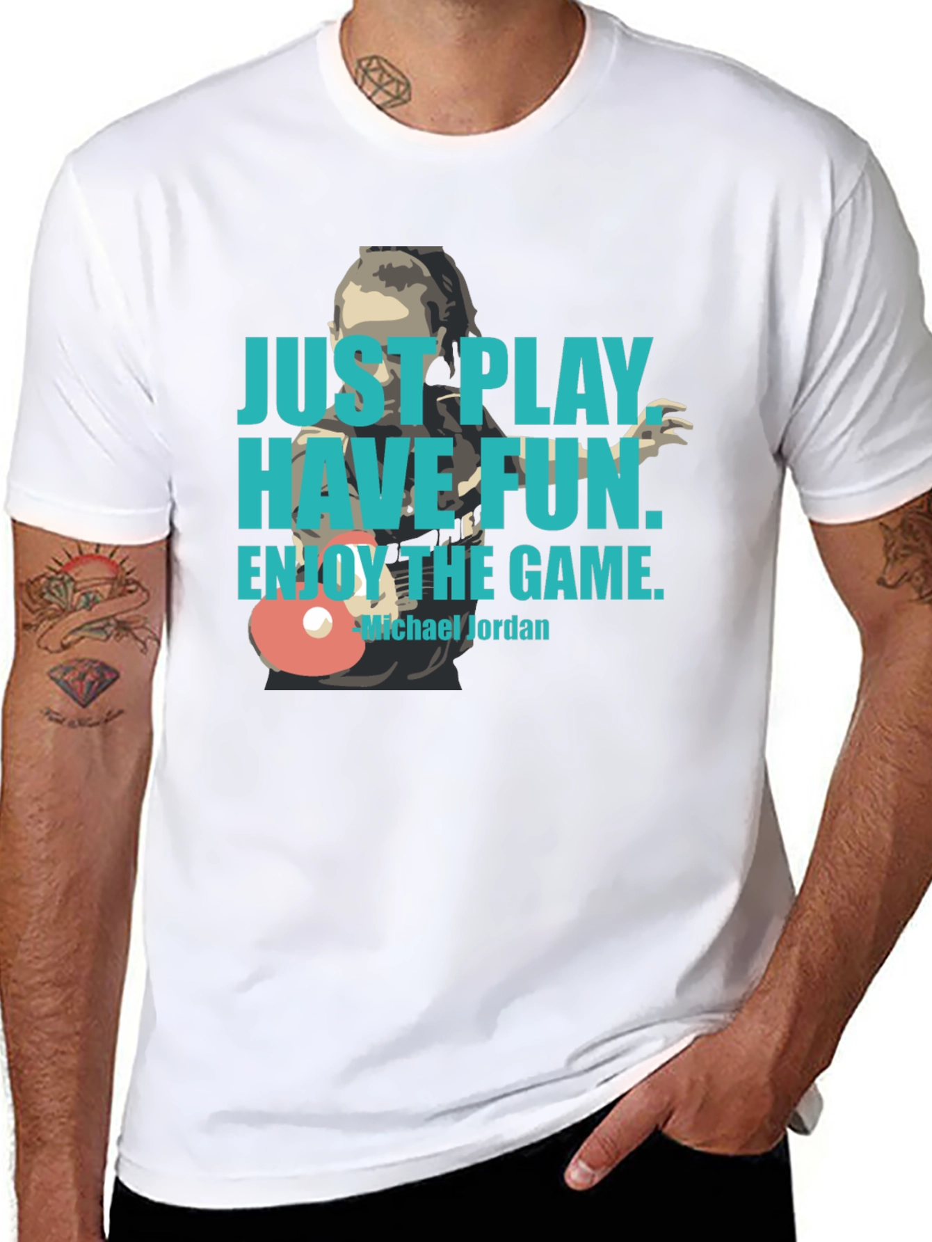 Black Just Play, Have Fun T-Shirt view 8