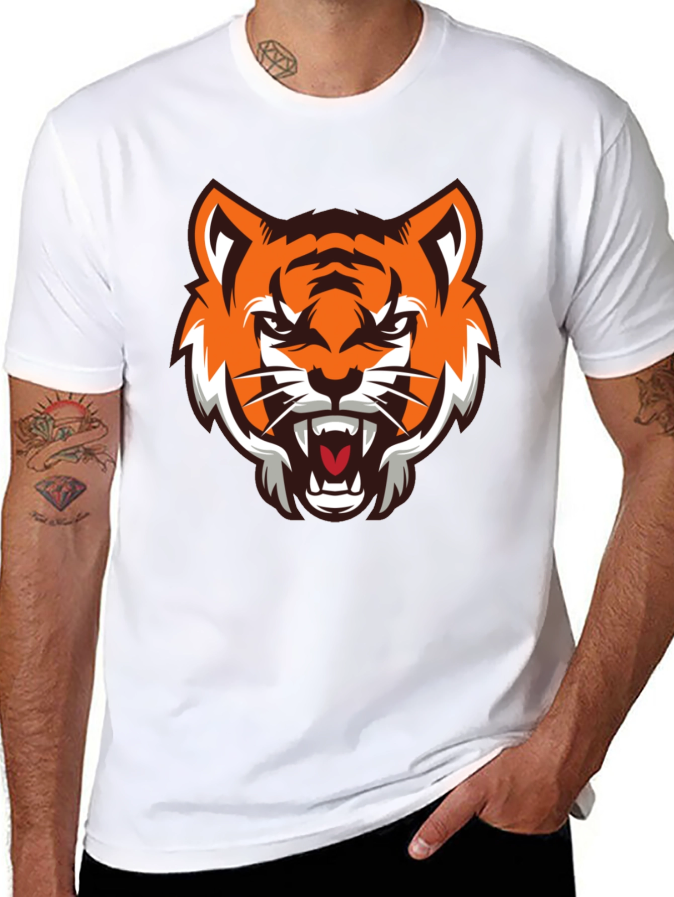 Black Bold Tiger Graphic Tee - Fierce Style view 8
