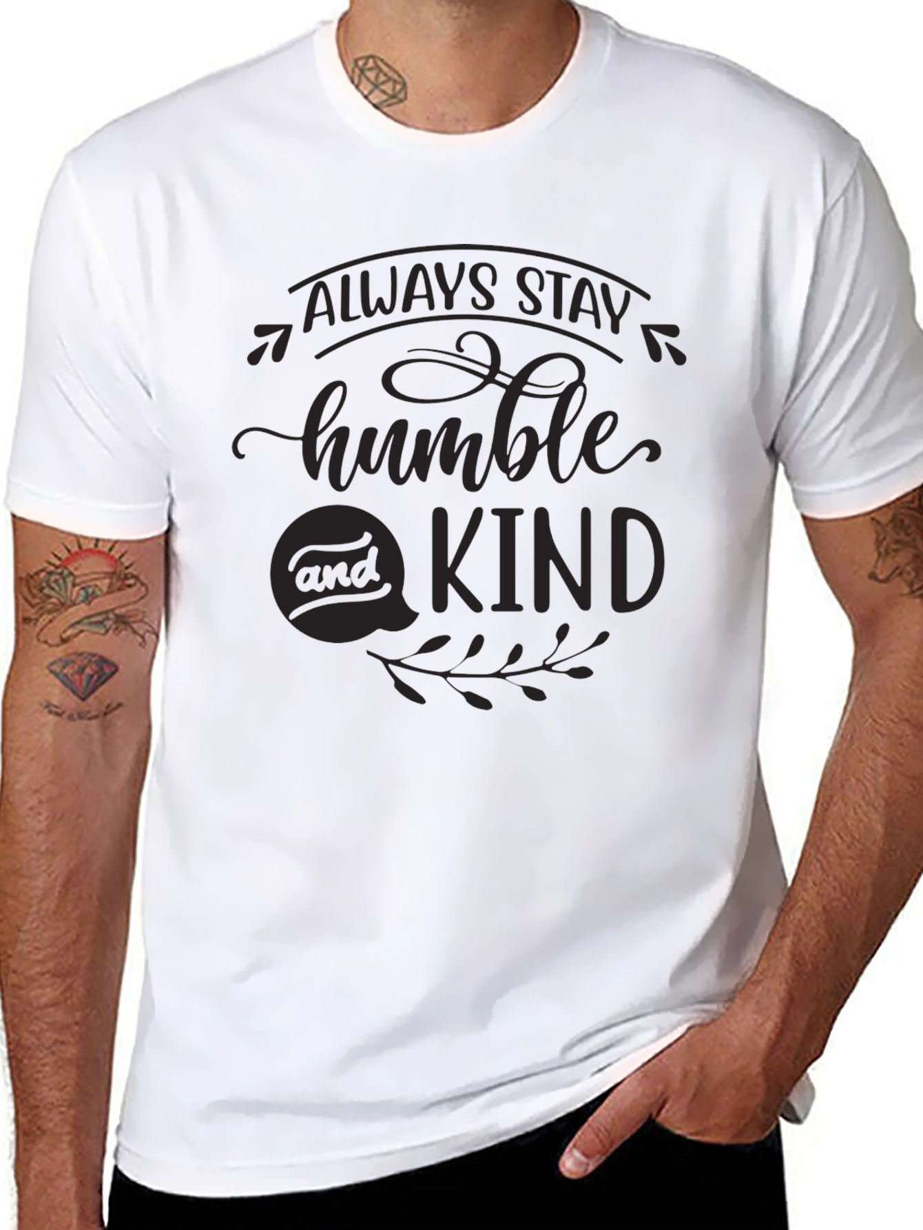 Black Always Stay Humble & Kind Black T-Shirt view 8