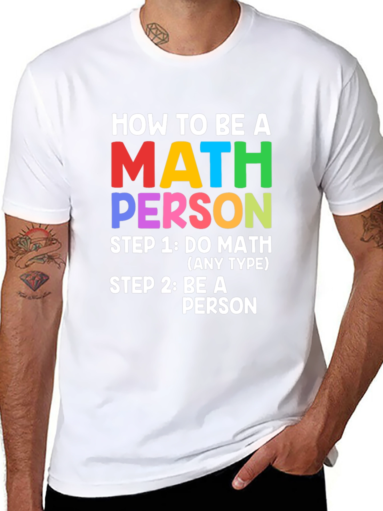 Black How to be a Math Person T-Shirt view 8