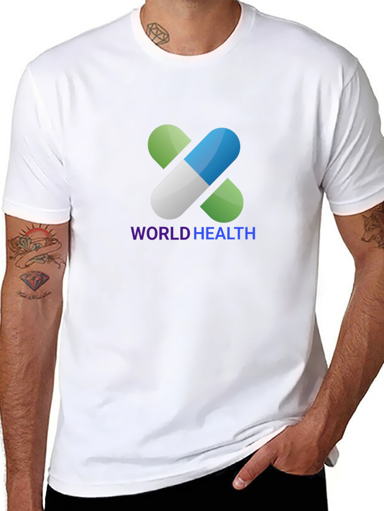 Black World Health Graphic T-Shirt view 8