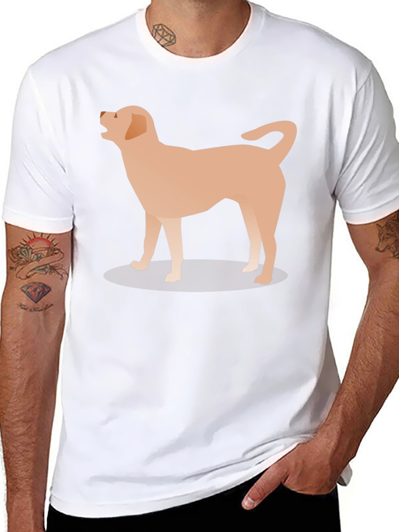 Black Dog Graphic Tee - Casual Black T-Shirt view 8
