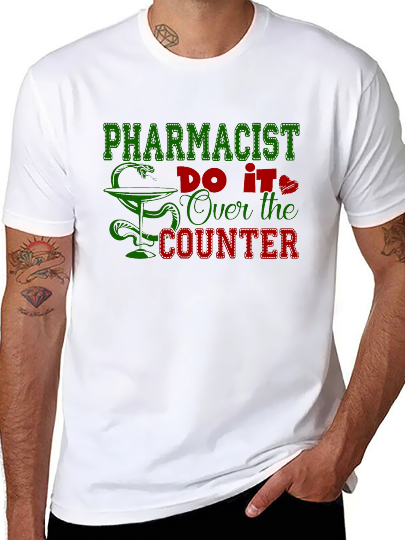 Black Pharmacist Over the Counter Black T-Shirt view 8