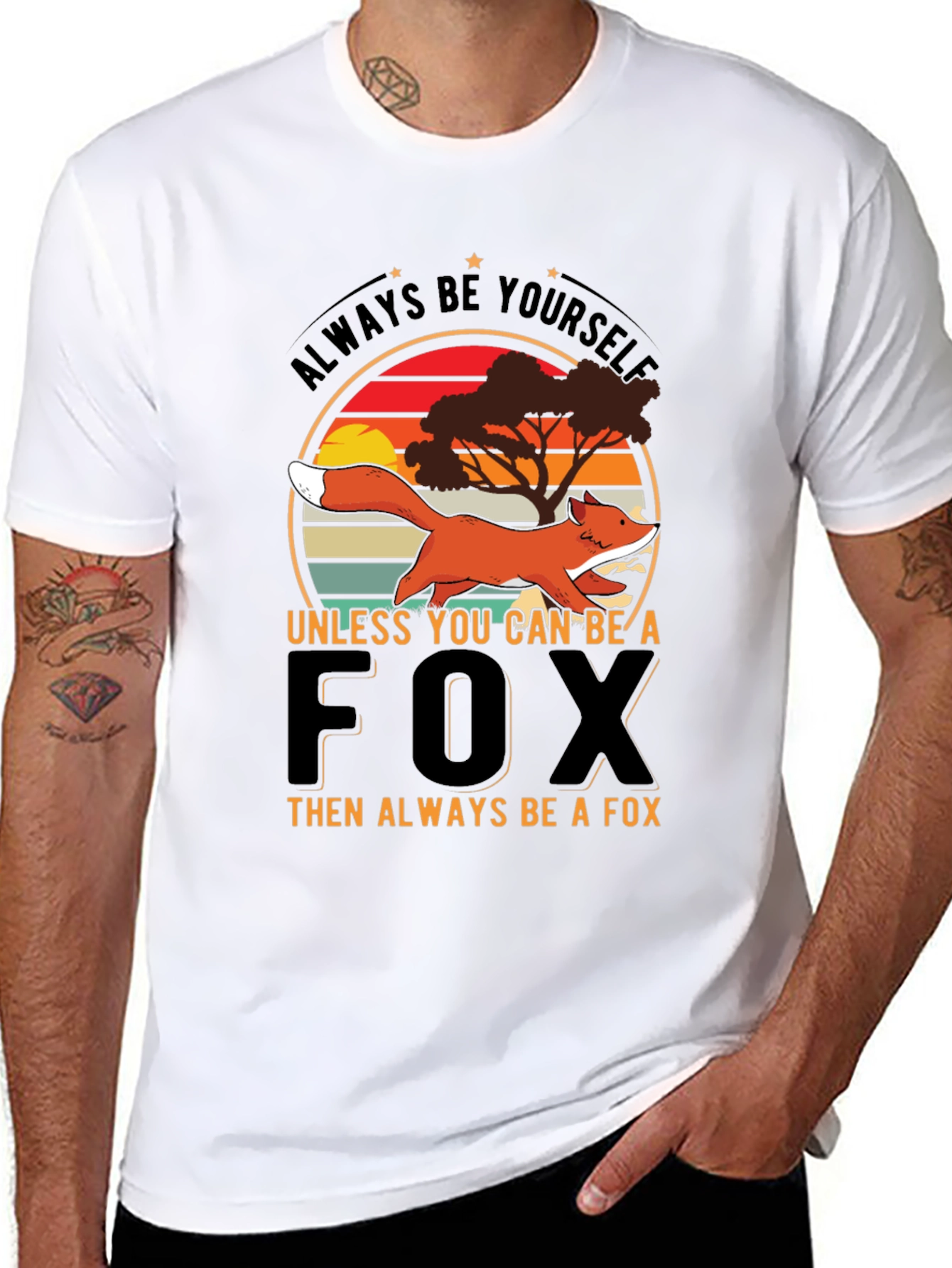 Black Always Be Yourself Unless You Can Be A Fox T-Shirt view 8