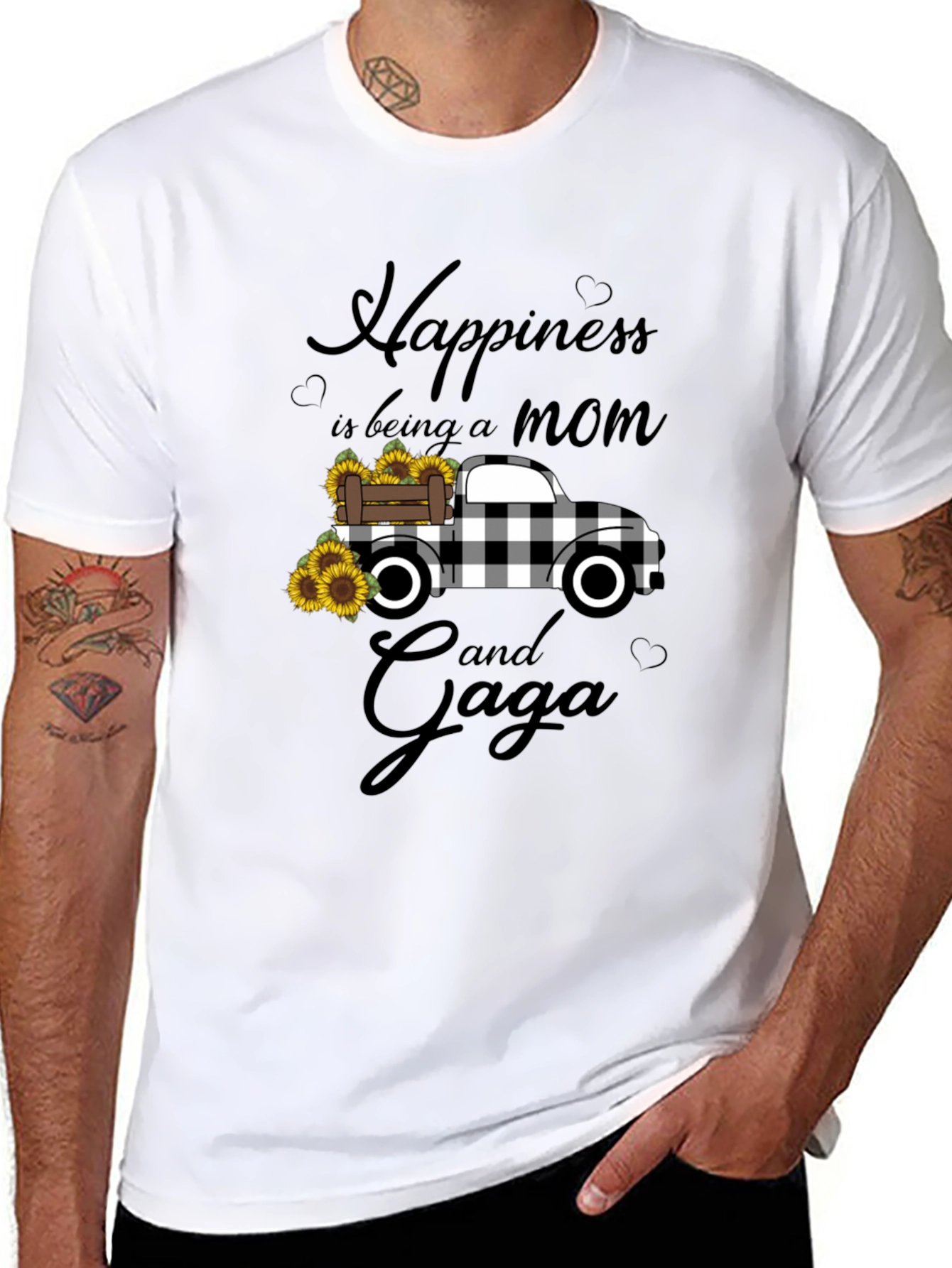 Black Happiness is Being a Mom and Gaga Truck T-Shirt view 8