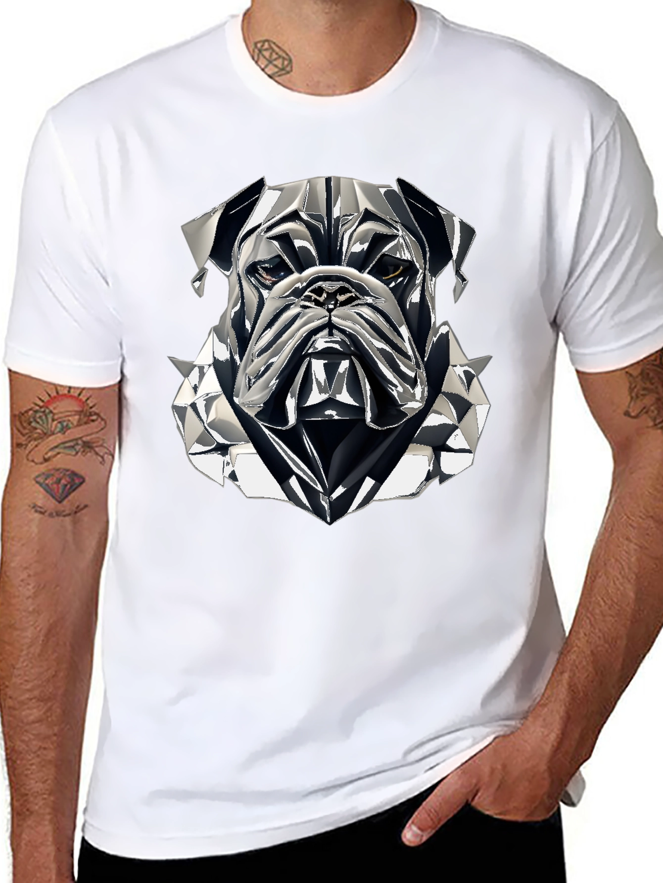 Black Bulldog Graphic Tee - Cool Streetwear Style view 8
