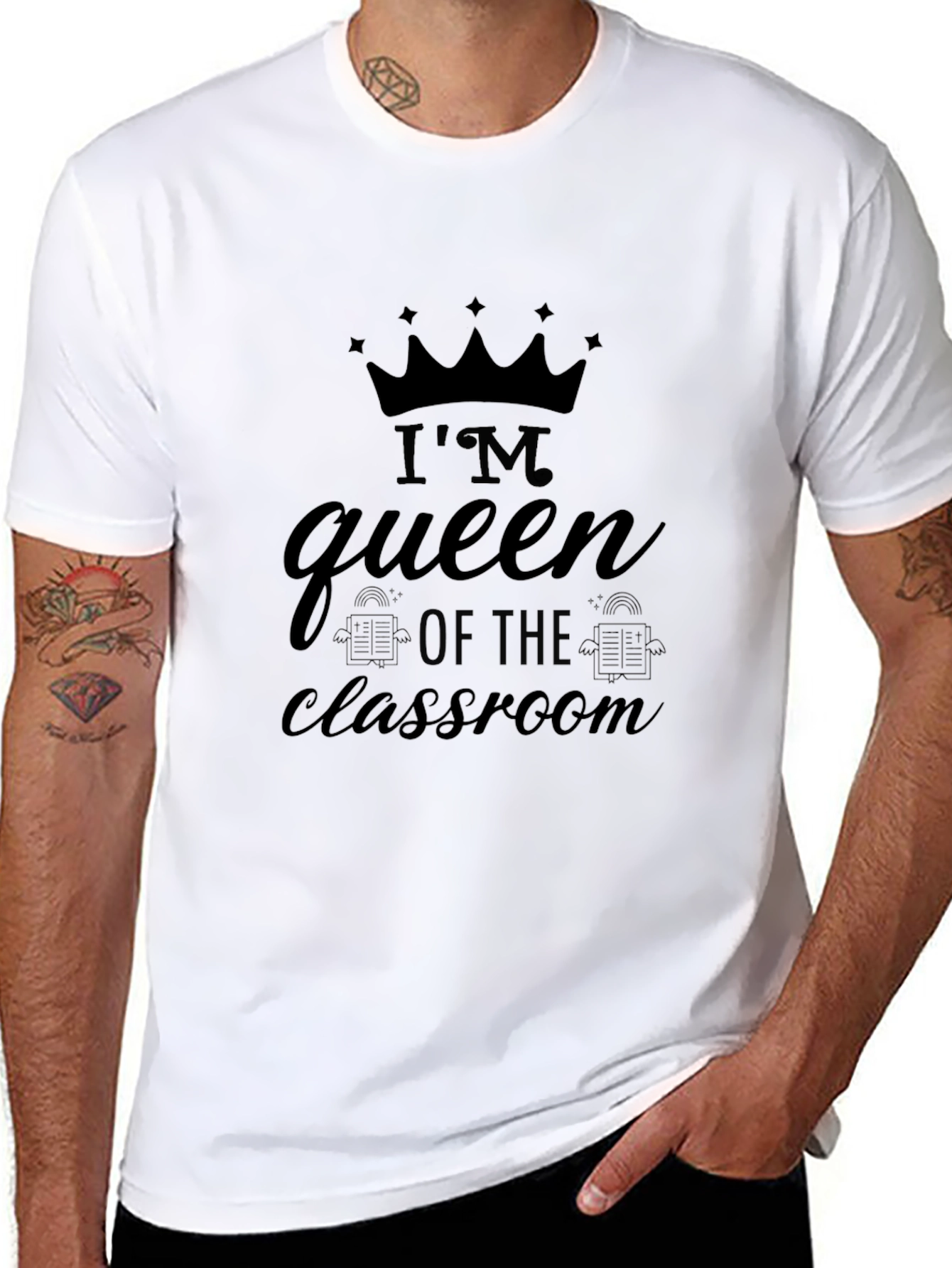 Black I'm Queen of the Classroom T-Shirt view 8