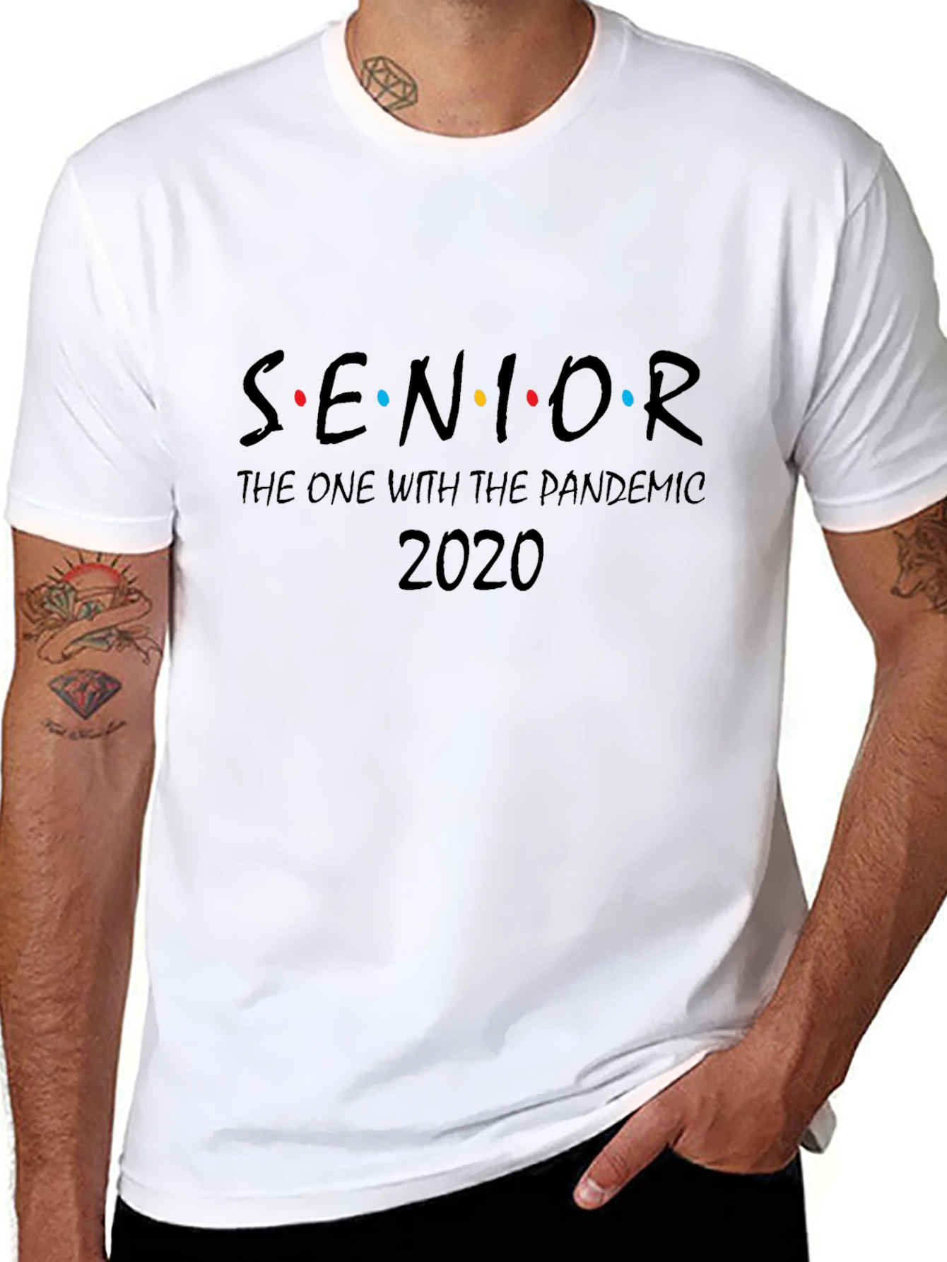 Black Senior 2020 Pandemic Graphic Tee view 8