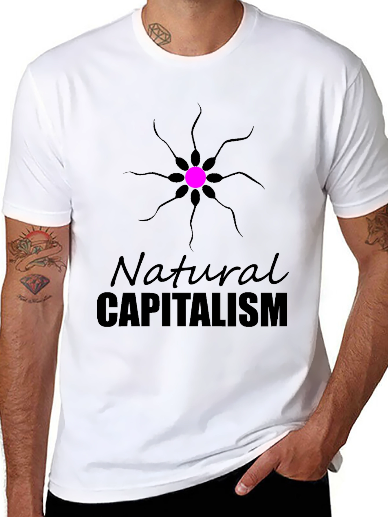 Black Natural Capitalism Graphic Tee view 8
