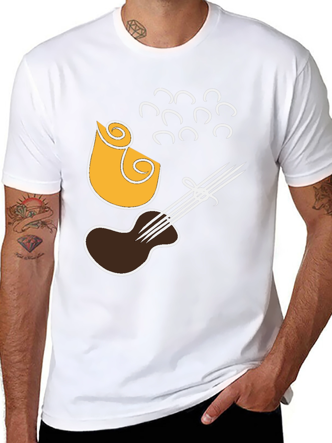 Black Musical T-Shirt - Quirky Graphic Tee view 8