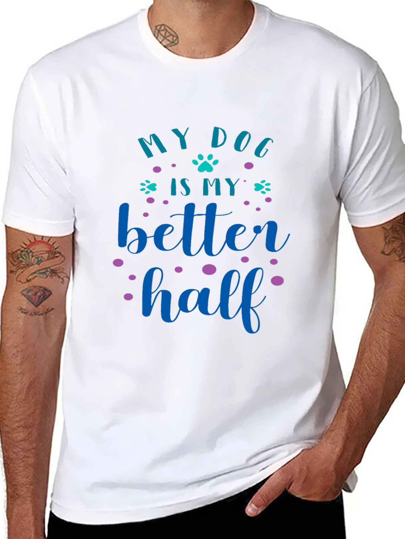 Black My Dog Is My Better Half Graphic Tee view 8