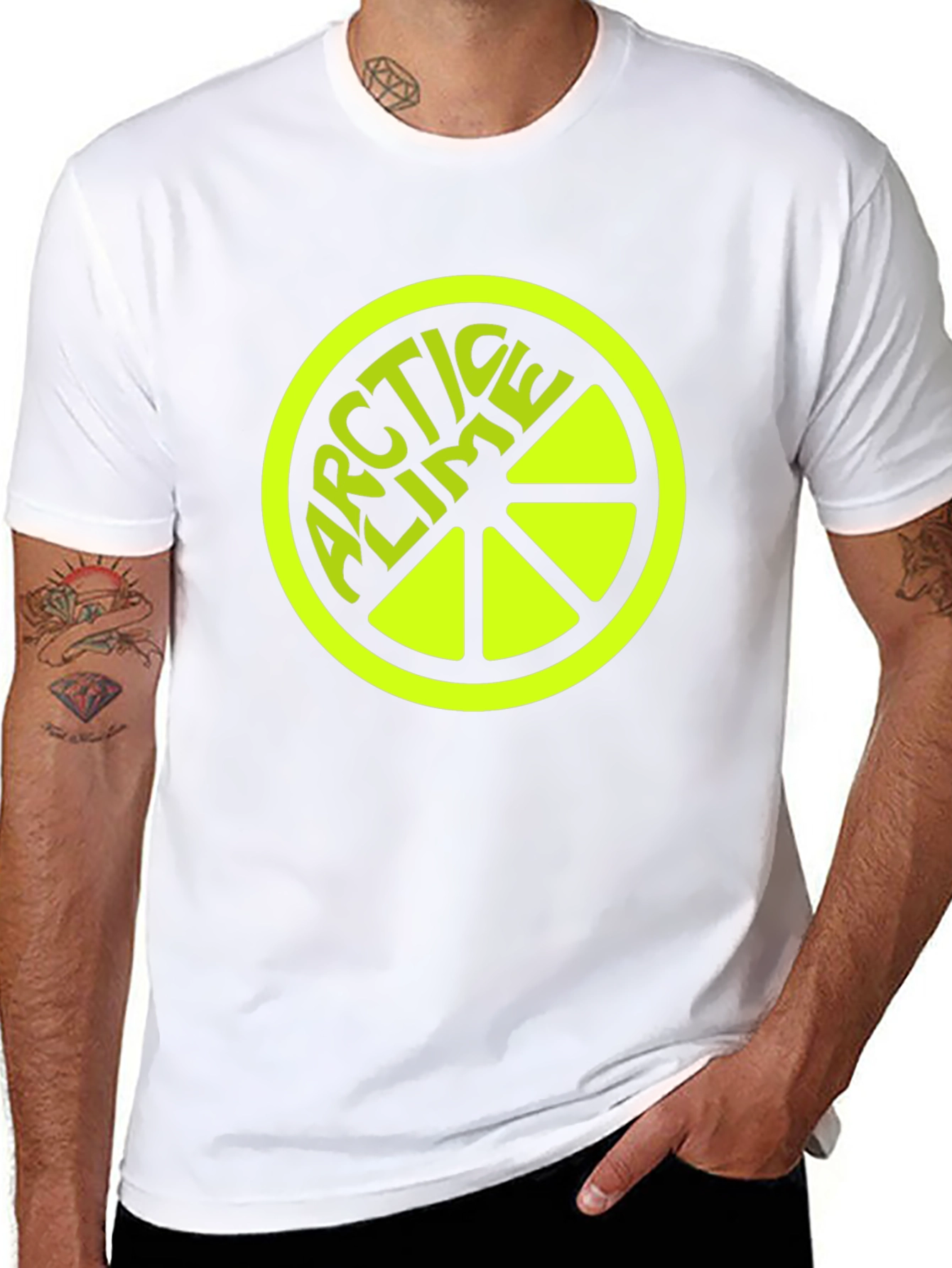 Black Arctic Lime Graphic Tee - Unisex Black T-Shirt view 8