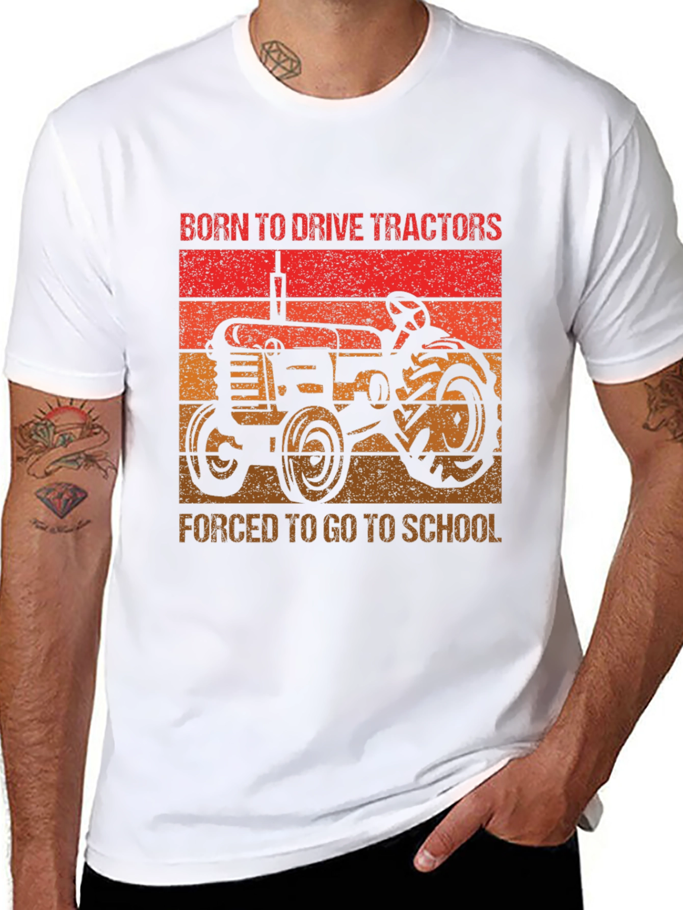 Born to Drive Tractors Graphic Tee - 8