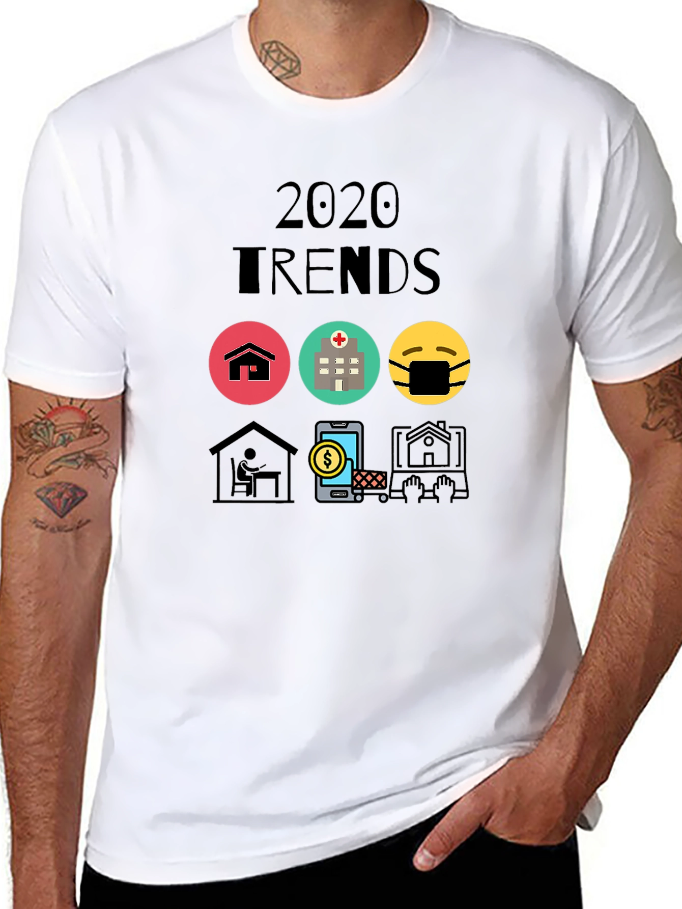 Black 2020 Trends Graphic Tee - Trendy and Unique view 8