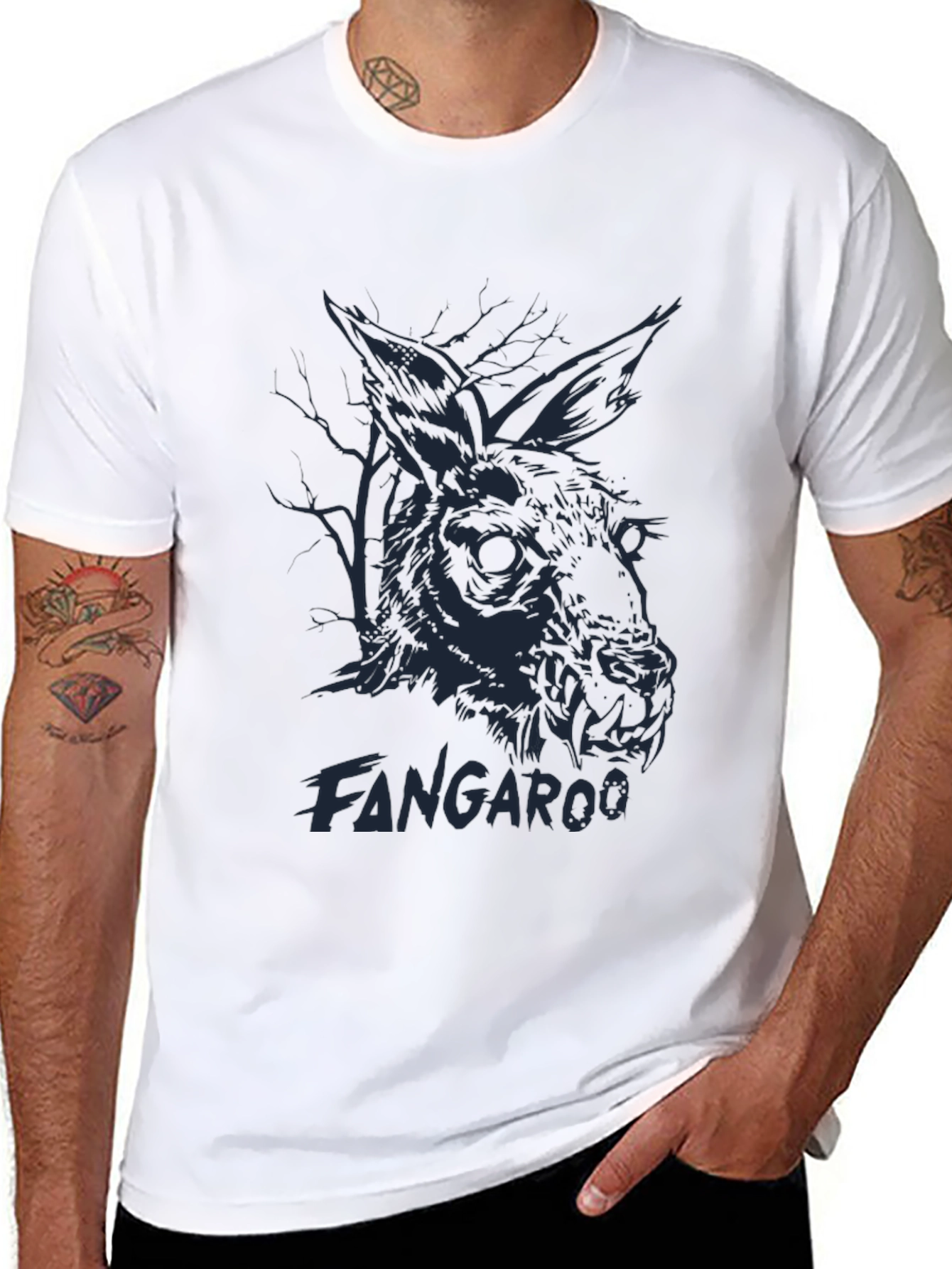 Black Fangaroo Graphic T-Shirt view 8
