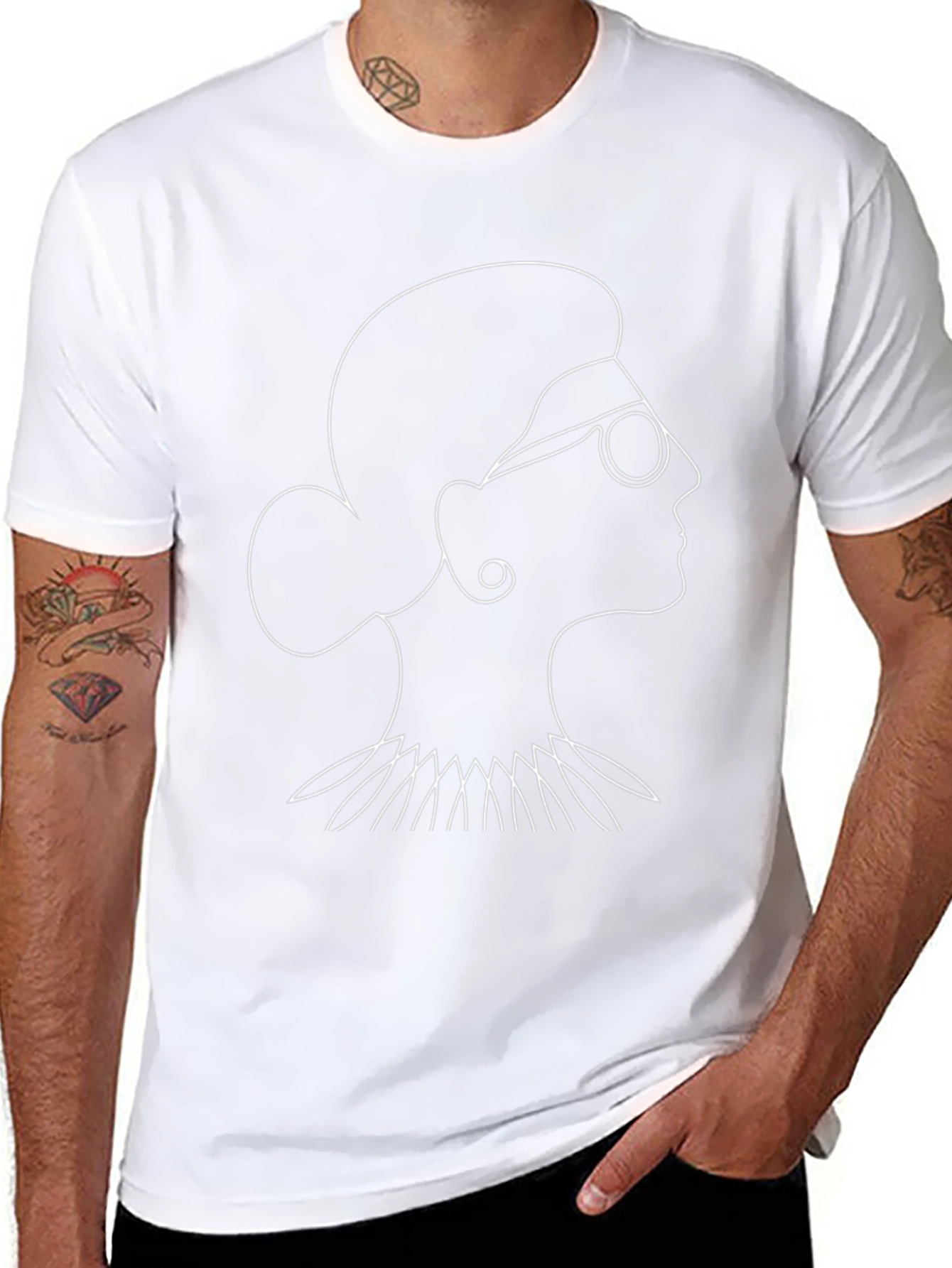 RBG Outline Art Black T-Shirt - 8