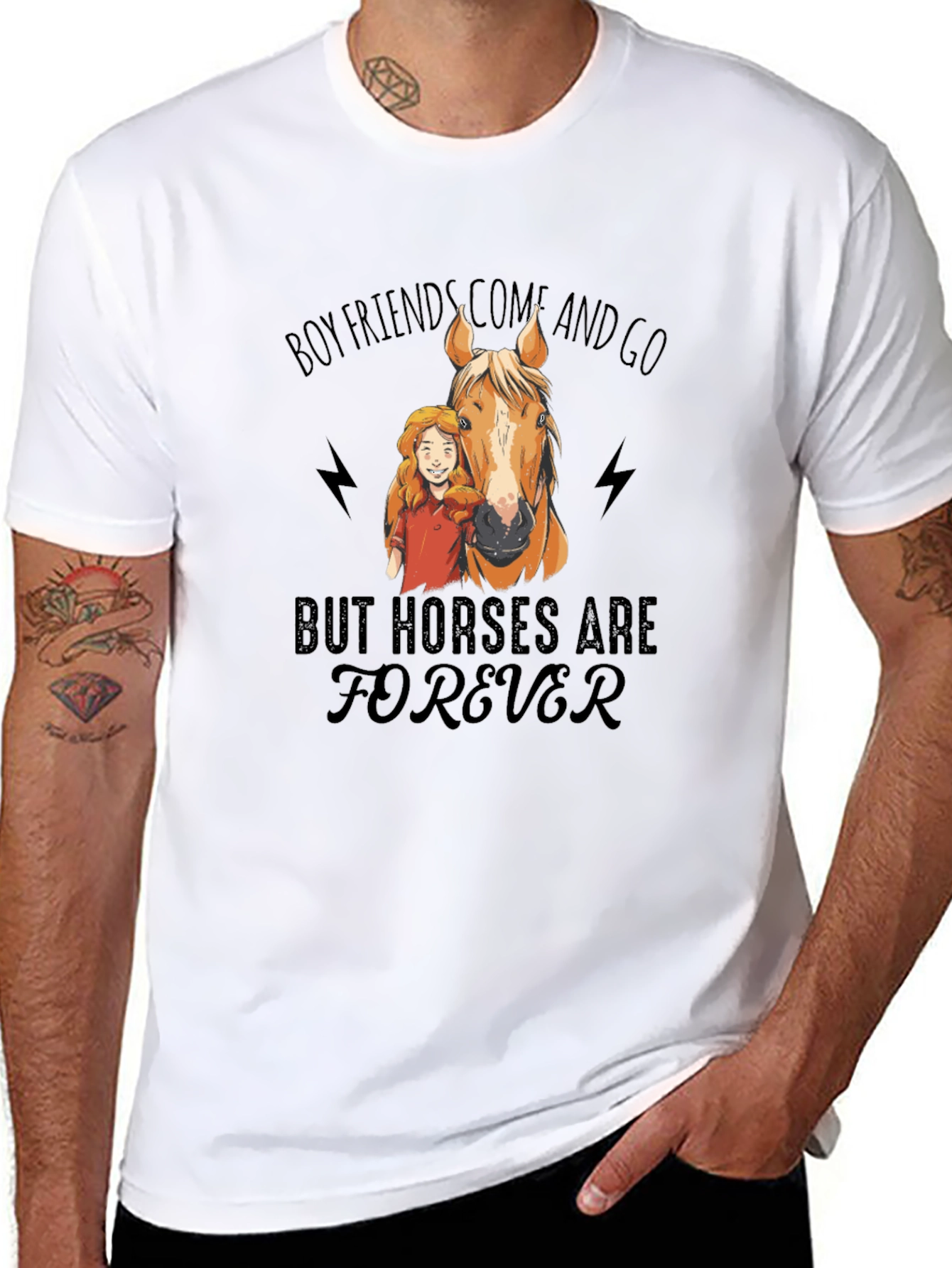 Black Horse Lover T-Shirt - Boyfriends Come and Go view 8