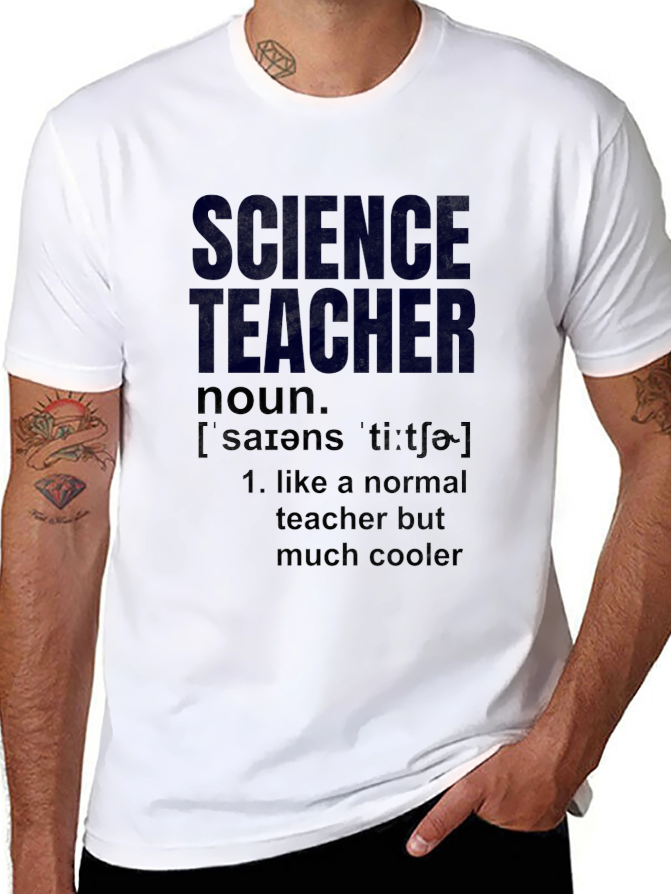 Black Science Teacher Definition T-Shirt - Cool Teacher Gift view 8