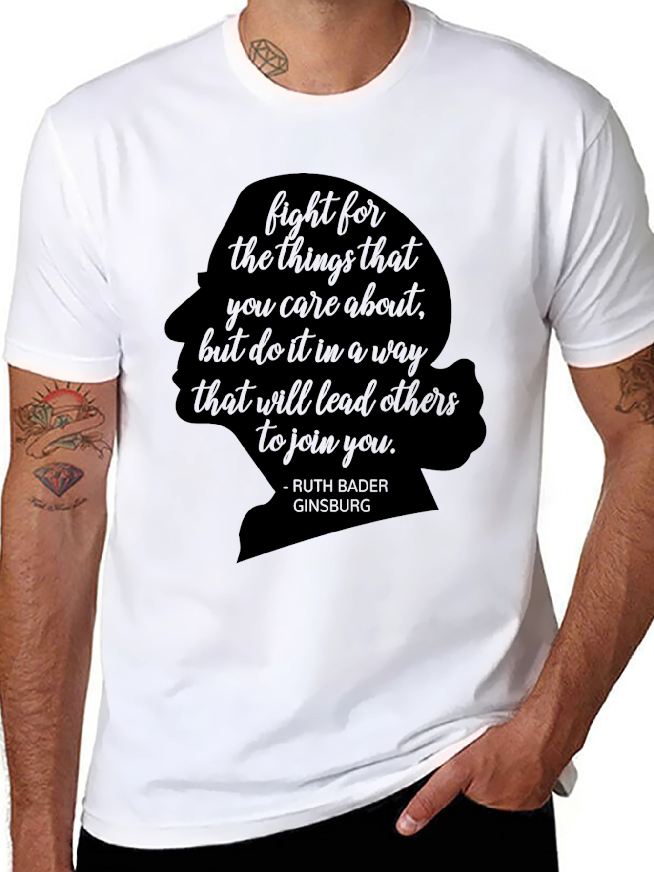 Black Ruth Bader Ginsburg Quote T-Shirt view 8