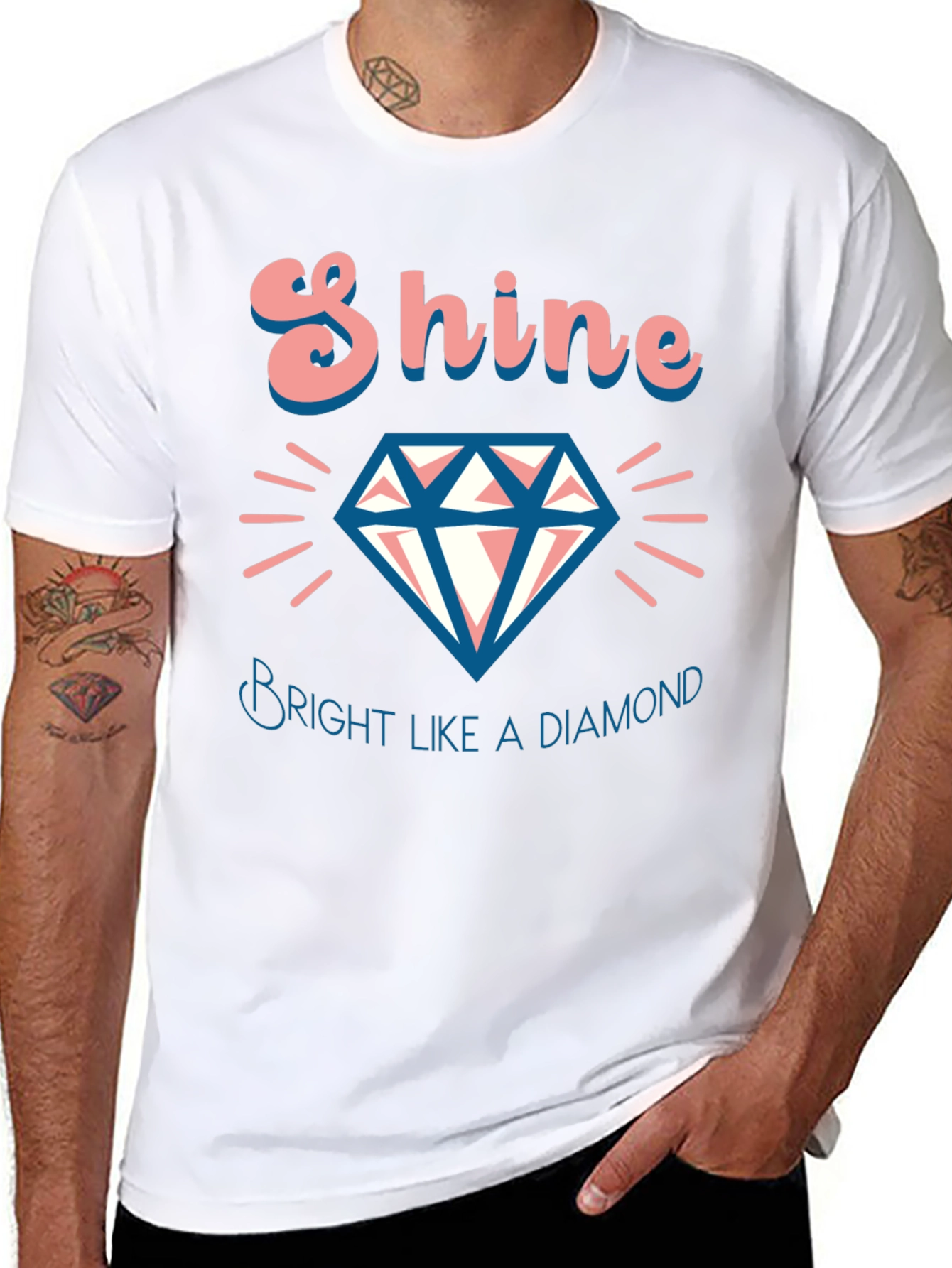 Black Shine Bright Like a Diamond T-Shirt view 8
