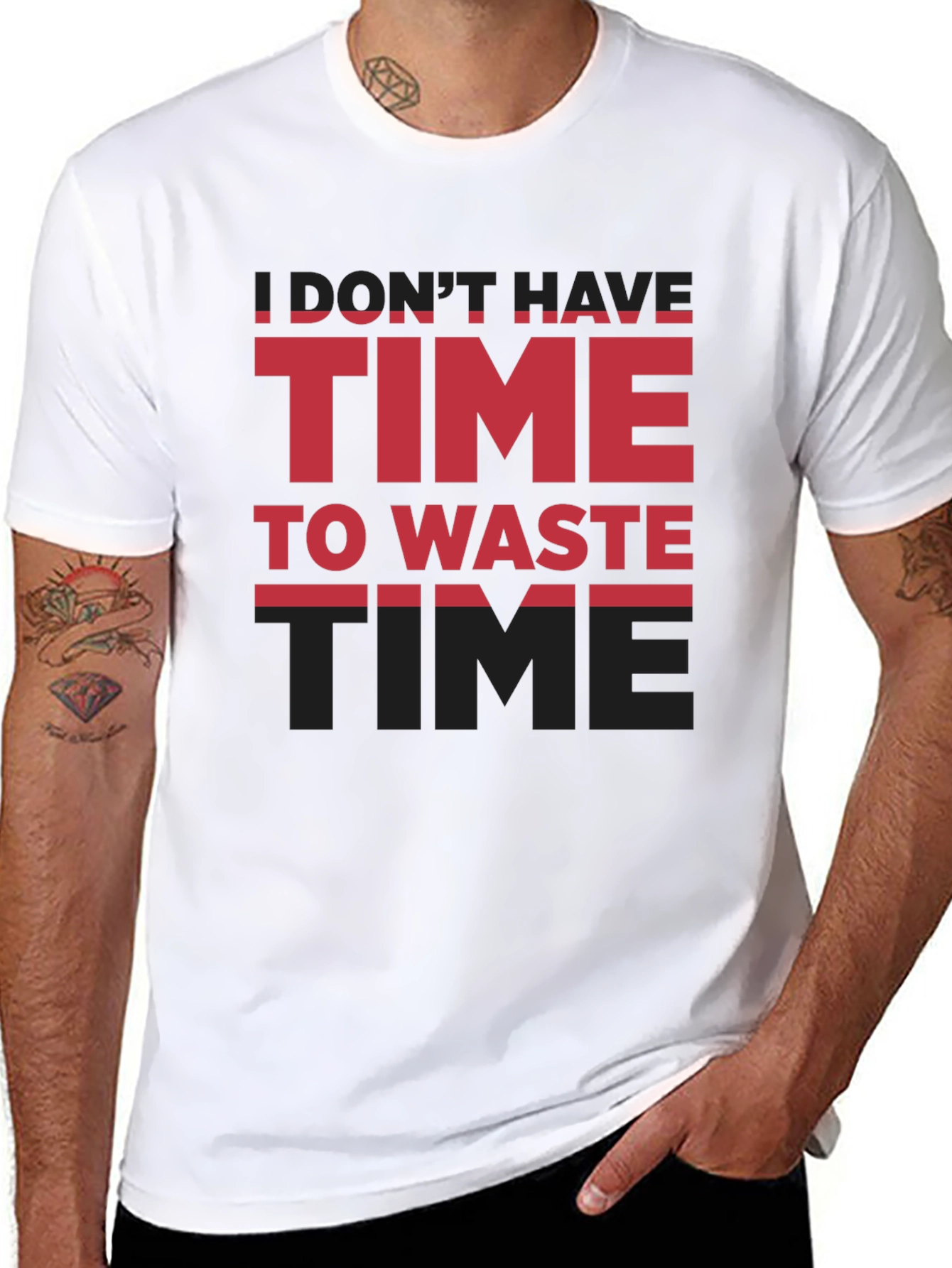 Black Time T-Shirt - Don't Have Time To Waste view 8