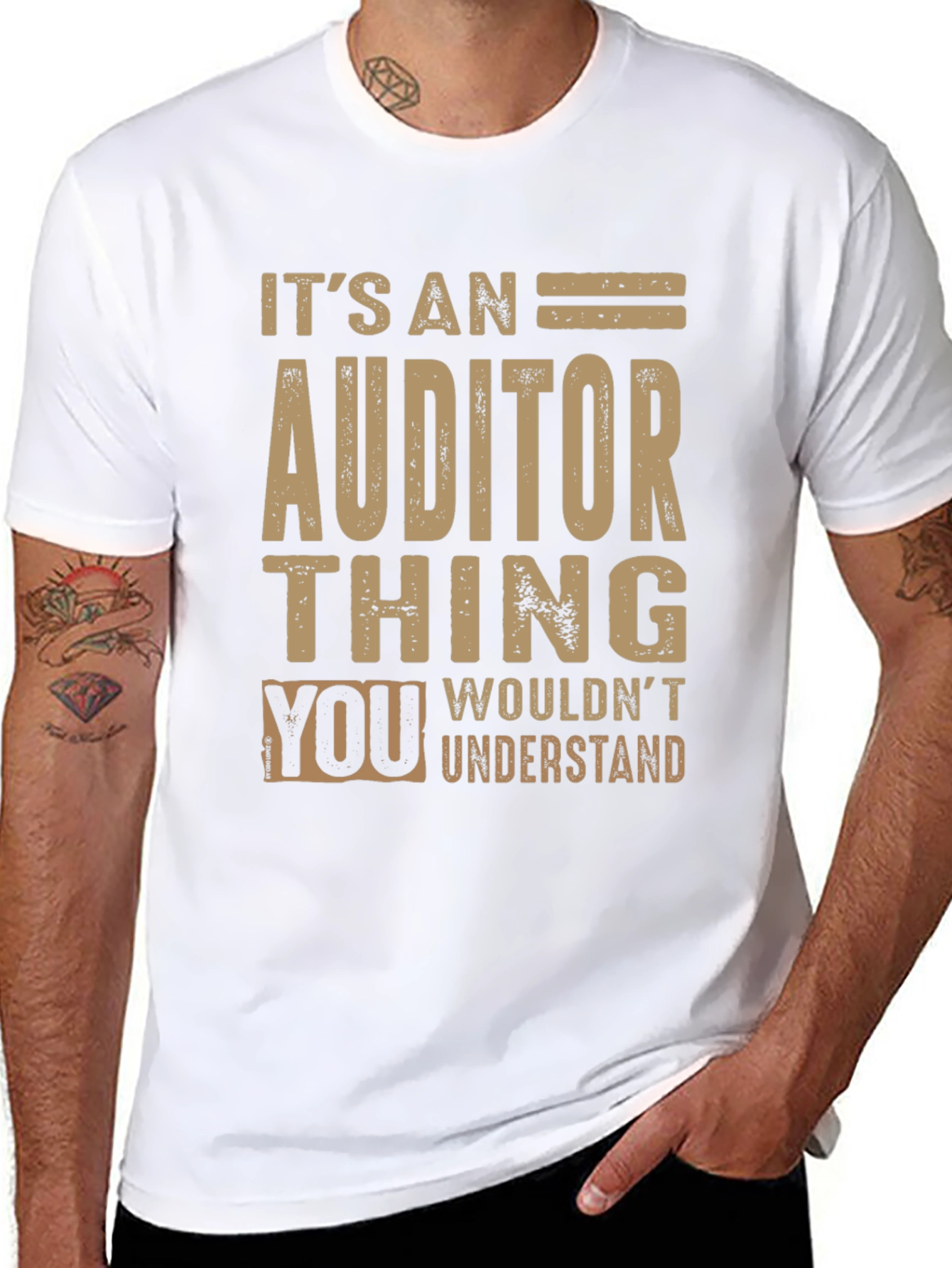 Black Auditor Thing T-Shirt Funny Accountant Tee view 8