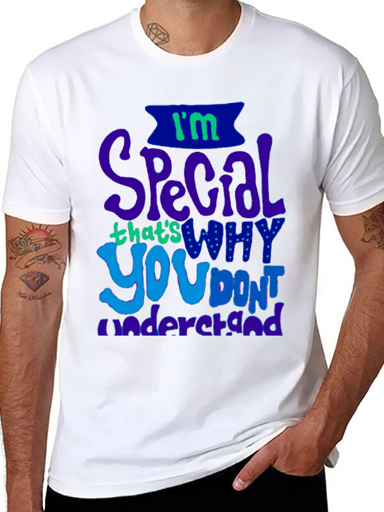 Black I'm Special T-Shirt view 8