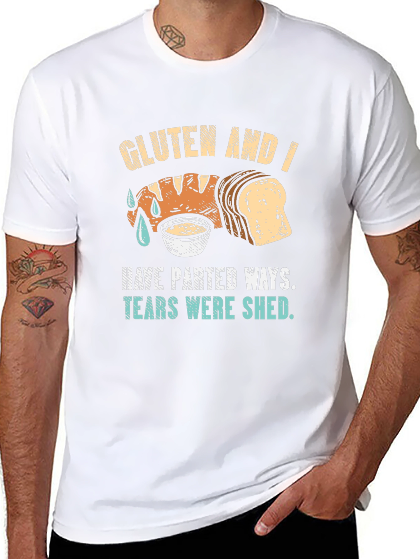 Gluten-Free Humor Tee: Parted Ways, Tears Shed! - 8