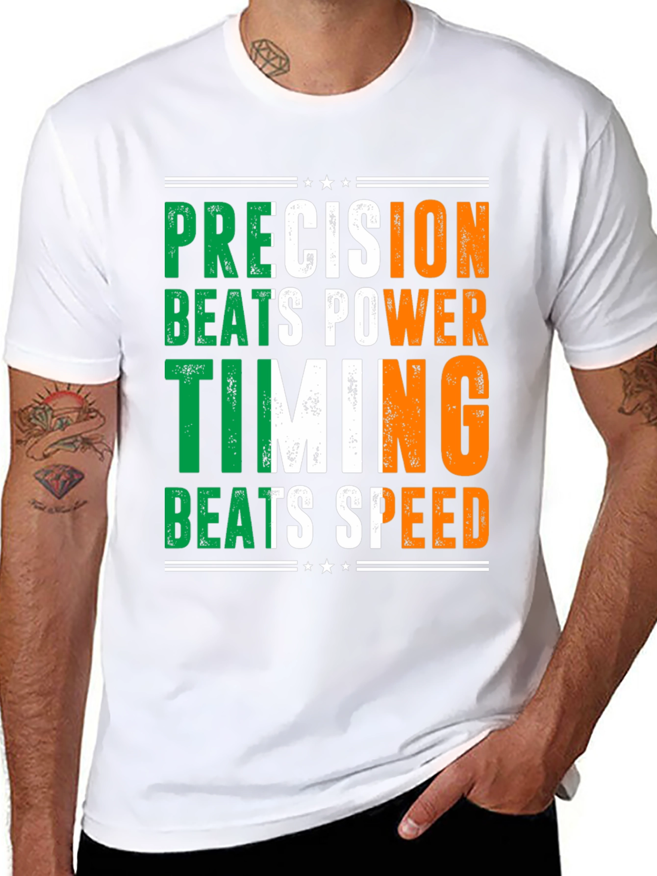 Black Precision Beats Power Timing Shirt view 8