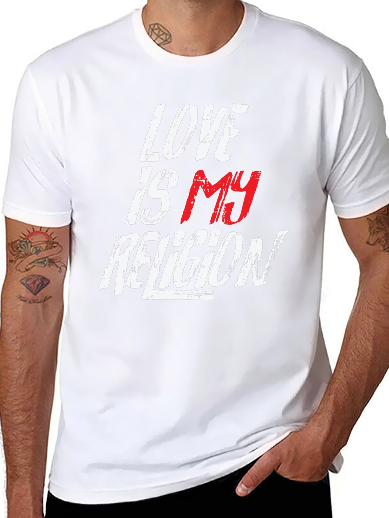 Love is My Religion Graphic Tee - Black - 8