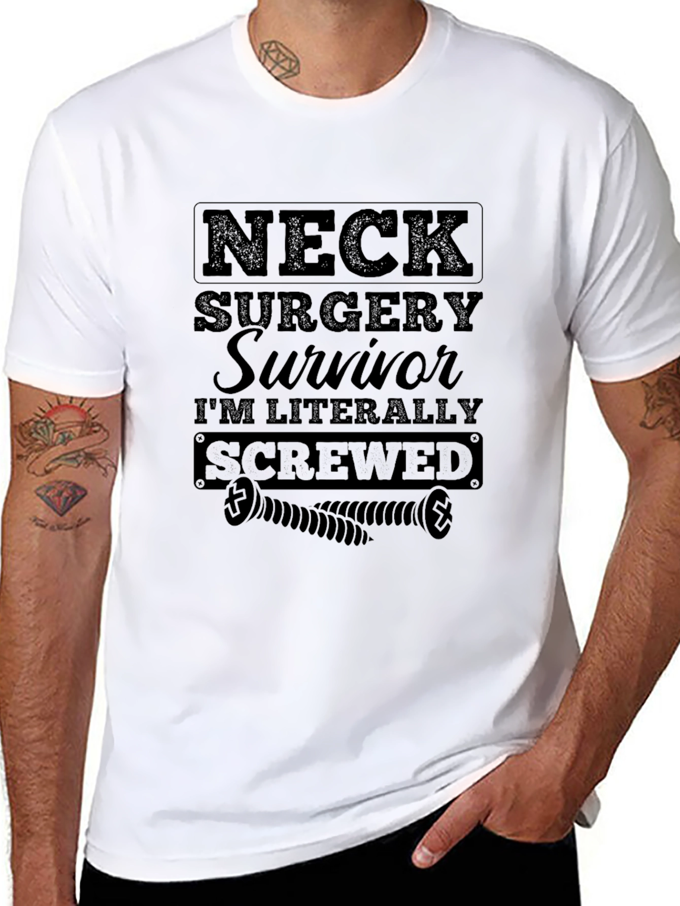 Black Neck Surgery Survivor Graphic Tee view 8