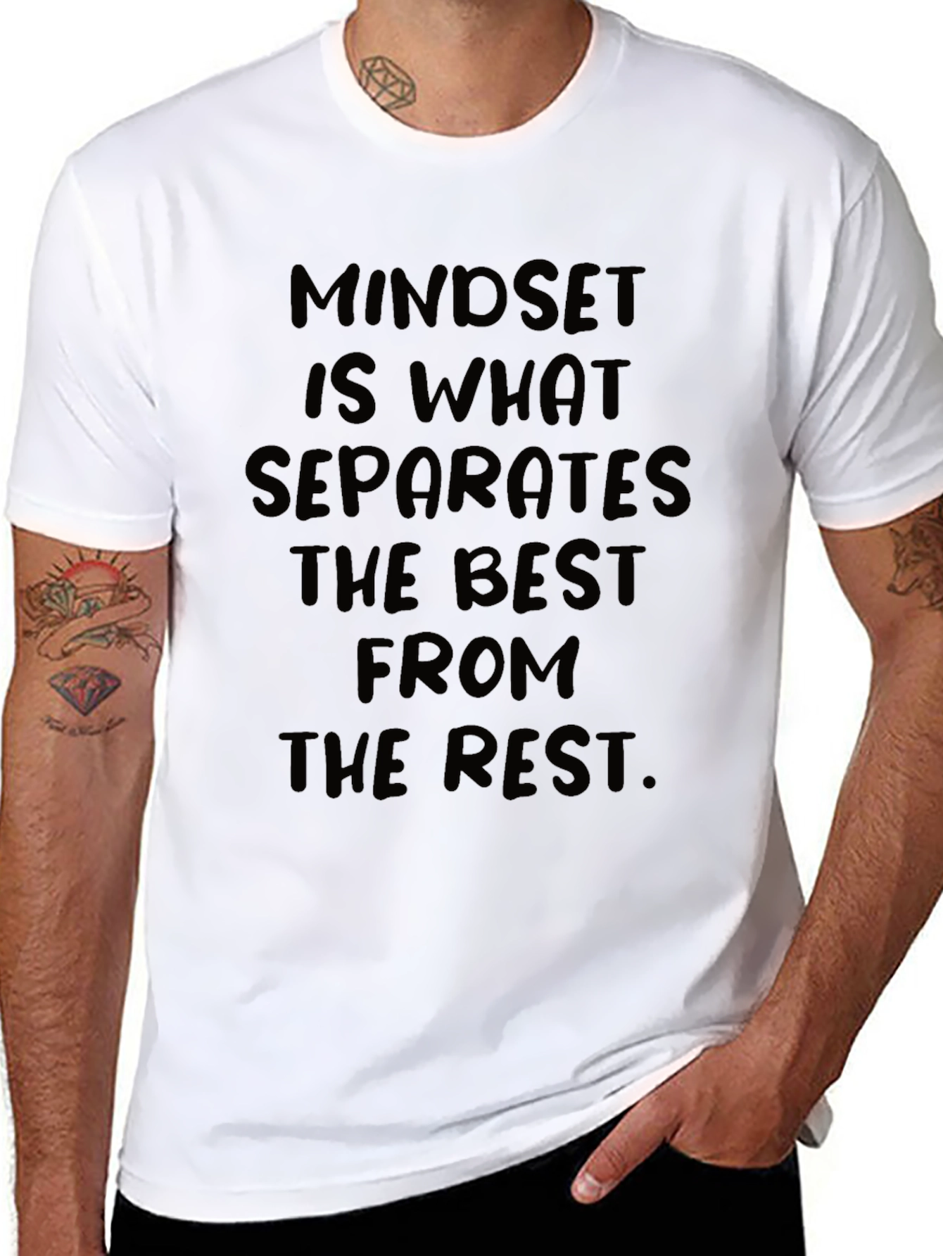 Black Mindset T-Shirt - Best From The Rest Black Tee view 8