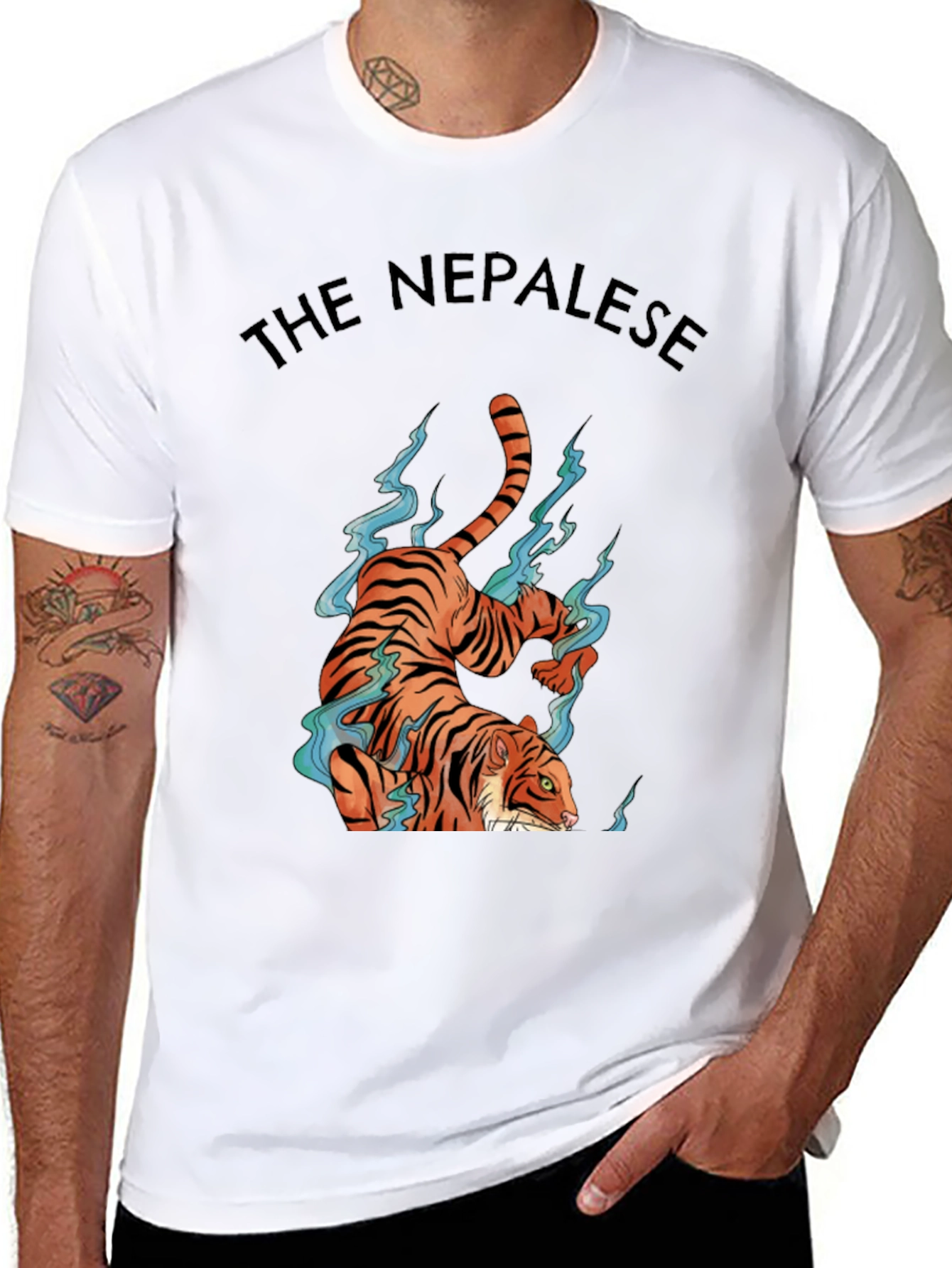 Black The Nepalese Tiger Graphic Tee view 8
