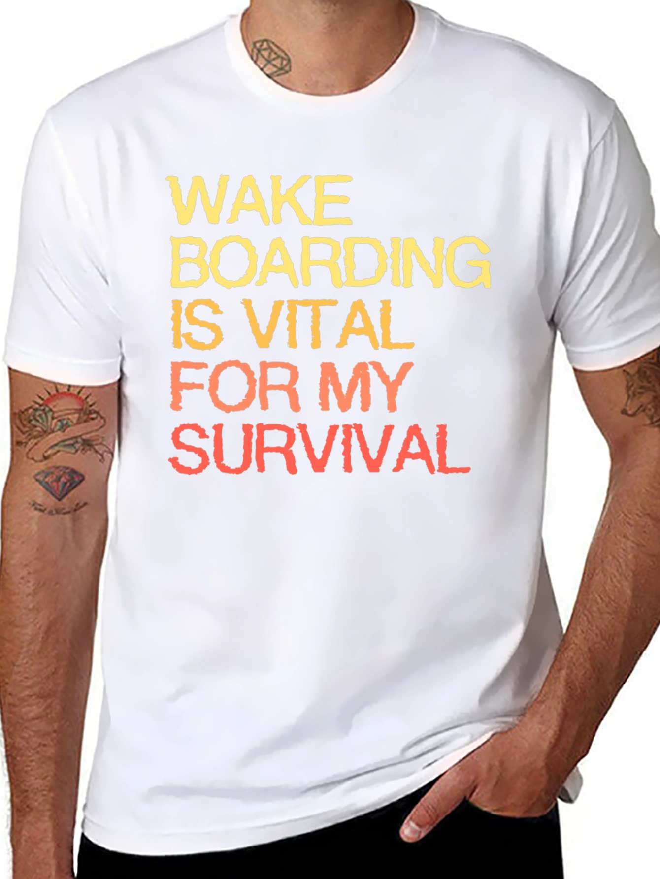Black Wakeboarding is Vital T-Shirt view 8
