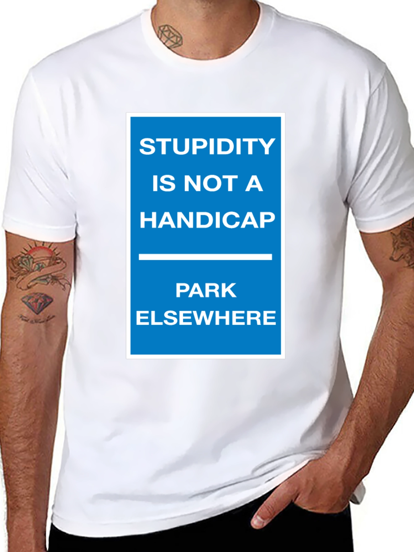 Black Stupidity Is Not a Handicap Graphic Tee view 8