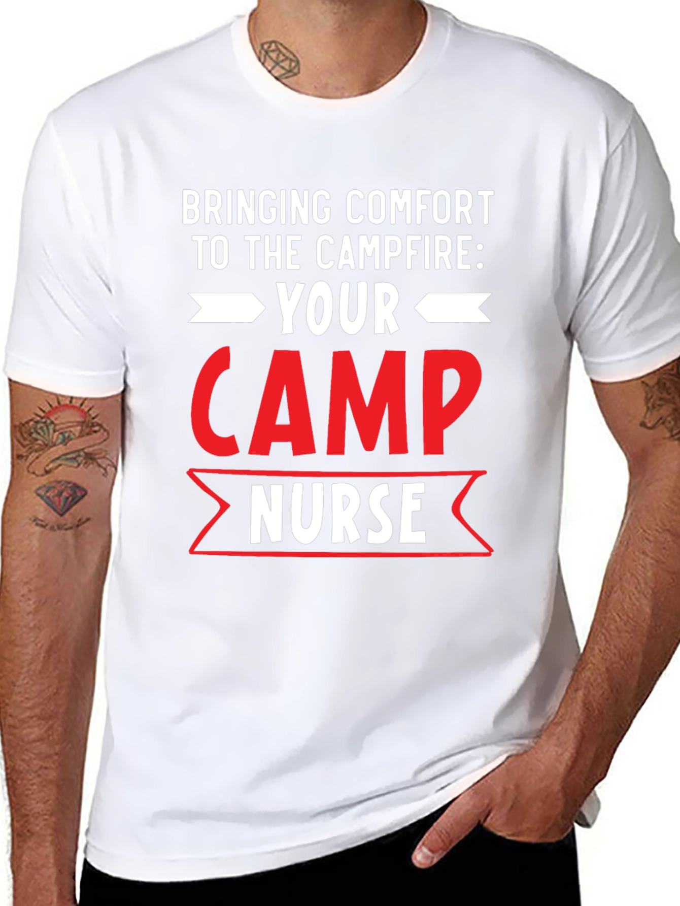 Black Camp Nurse Comfort T-Shirt view 8