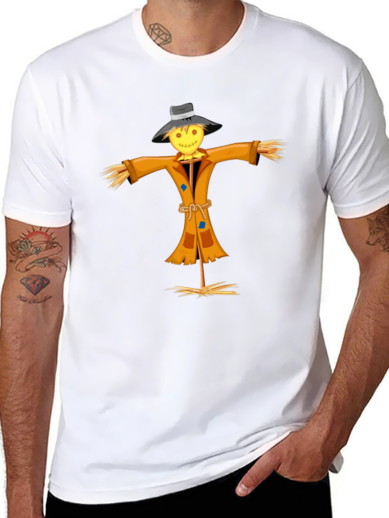Scarecrow Graphic Tee - Unique Halloween Shirt - 8