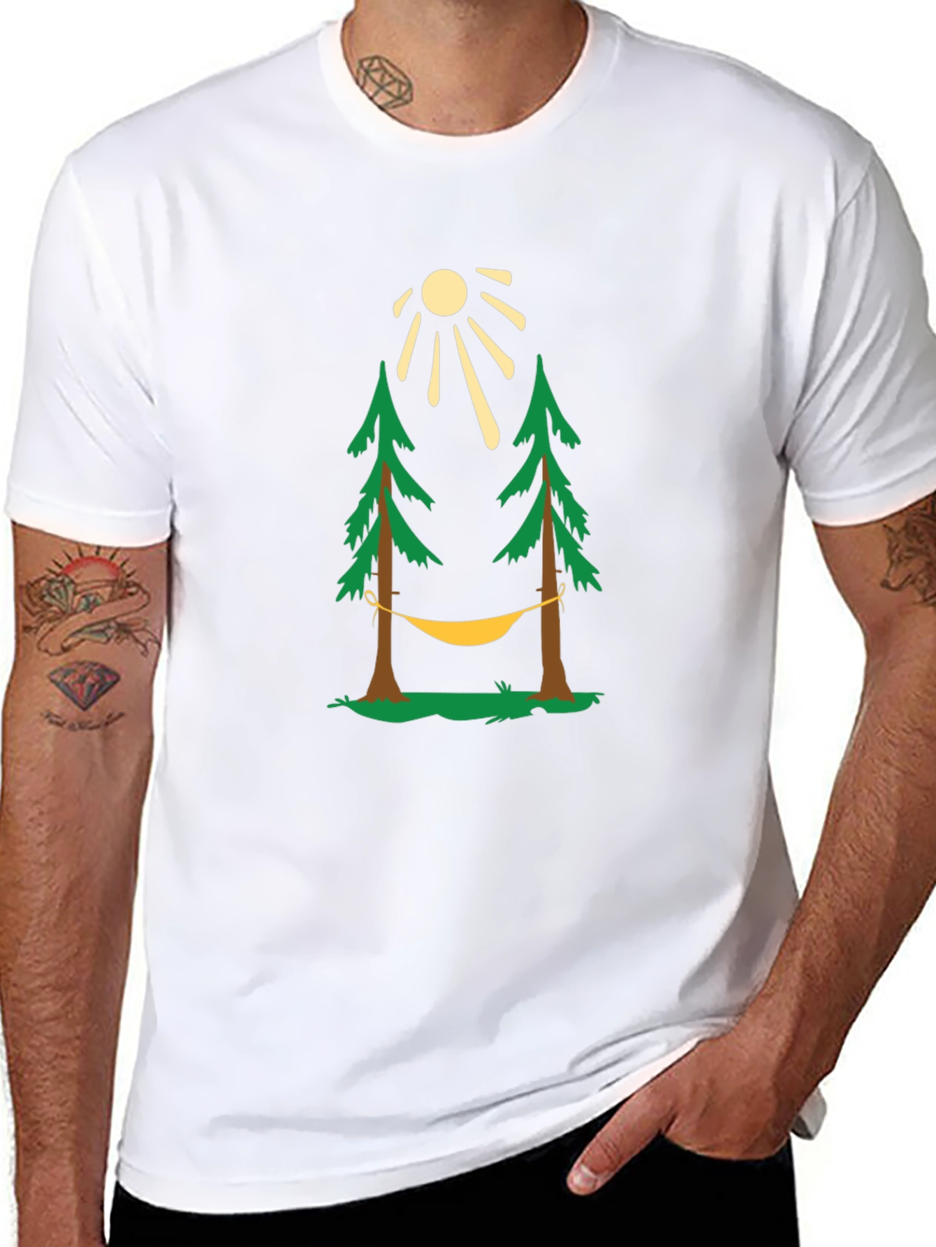 Black Hammock Camping T-Shirt: Relax in Style! view 8