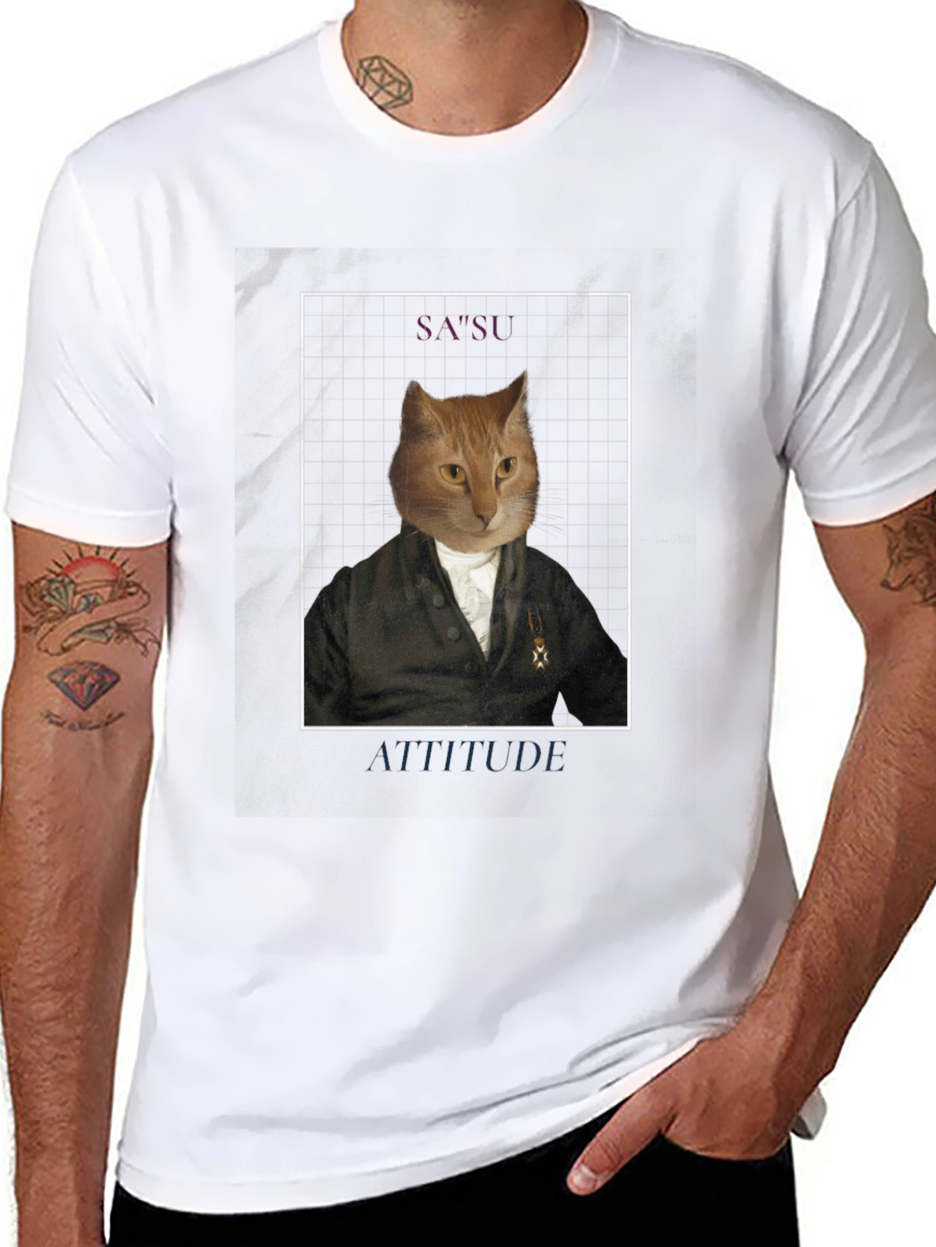 Black Satsu Attitude Cat T-Shirt view 8