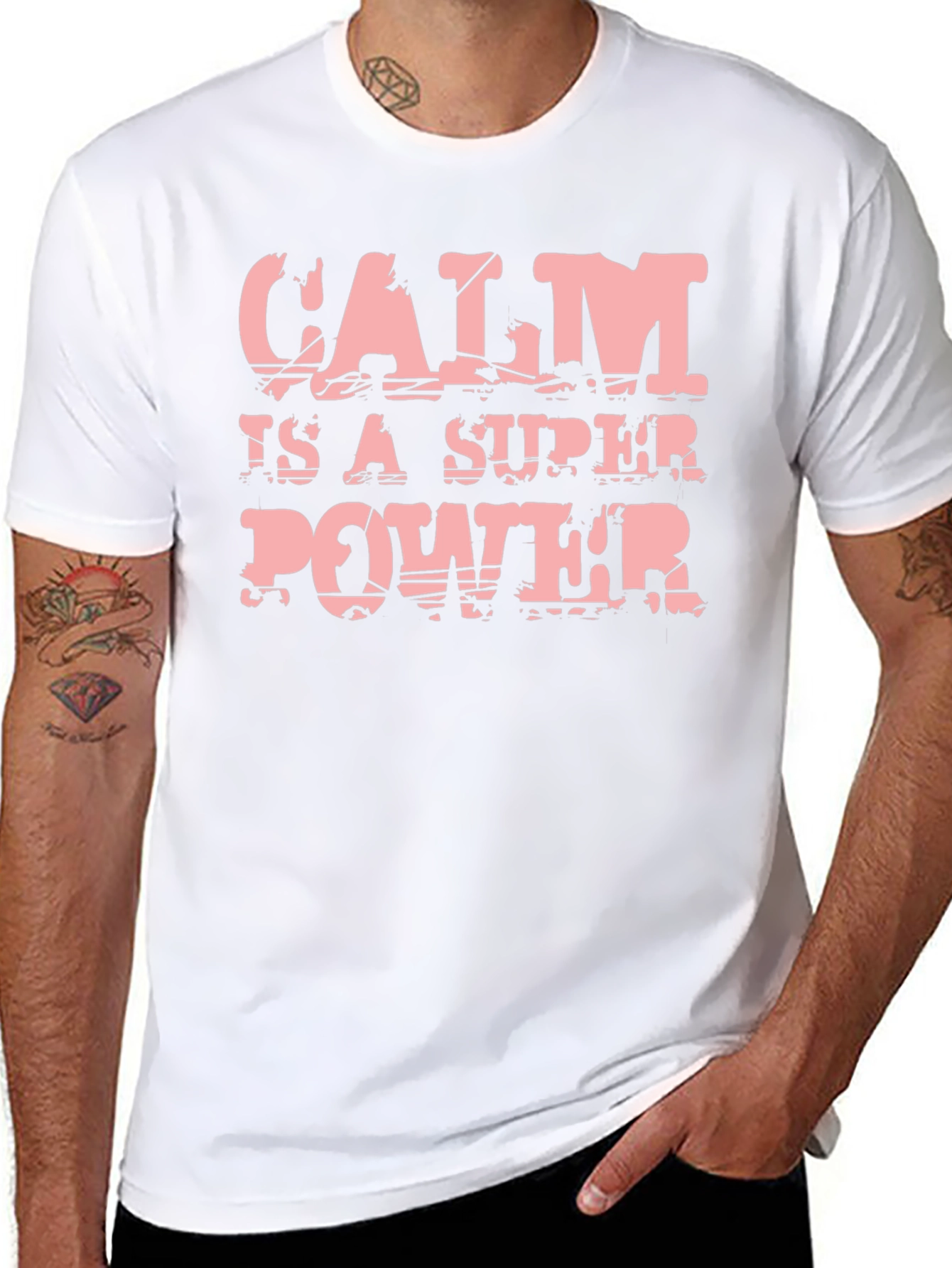 Black Calm is a Super Power T-Shirt view 8
